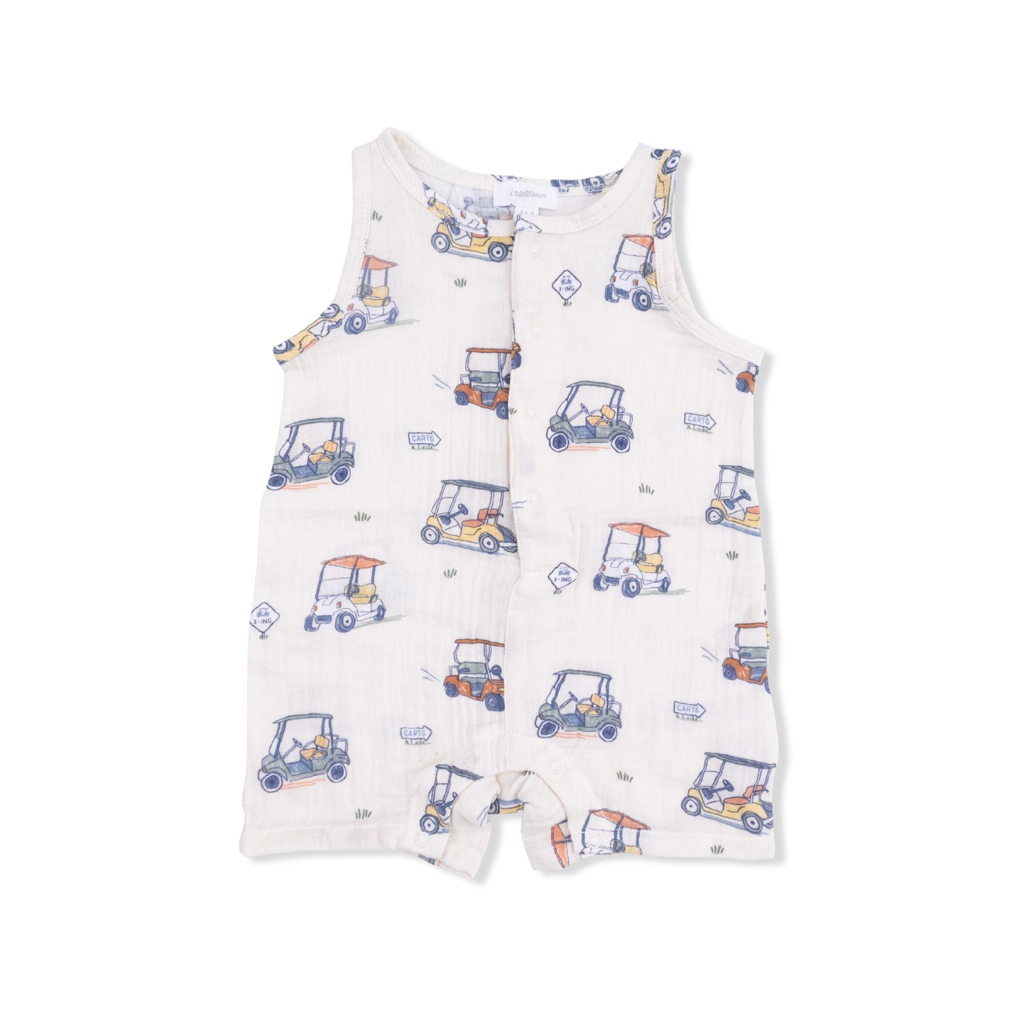 Zooming Golf Carts - Sleeveless Shortie Romper-Angel Dear