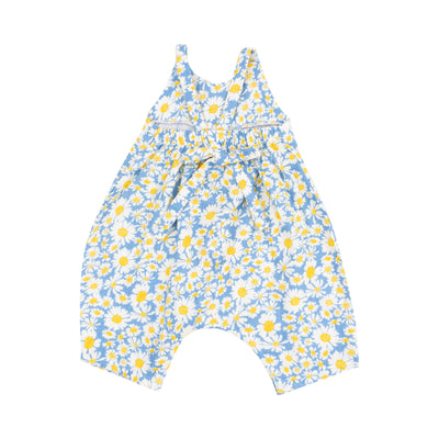 Tie Back Romper- Shasta Daisy