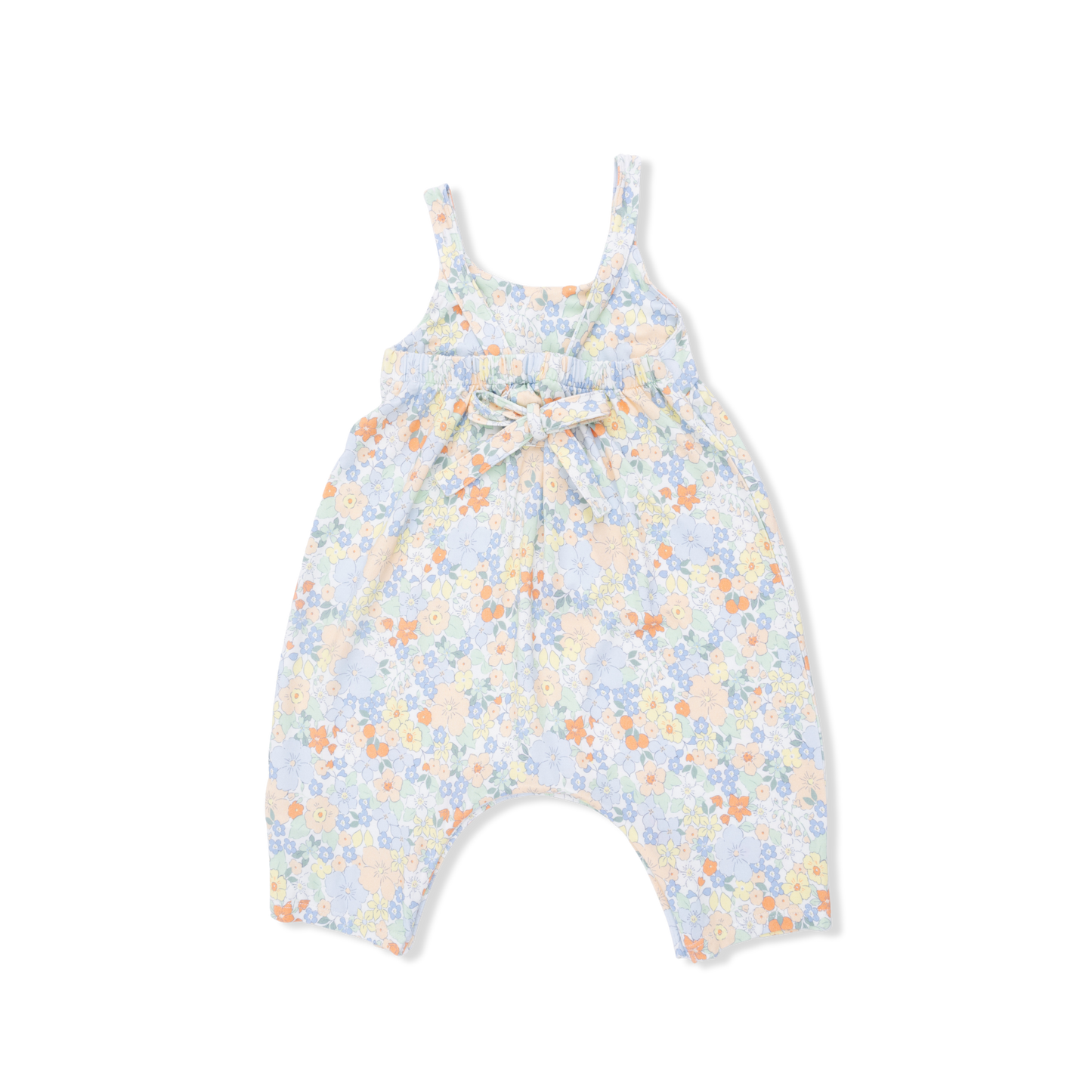 Georgia Floral -Tie Back Romper & 2 Pack Hair Bow Set-Angel Dear