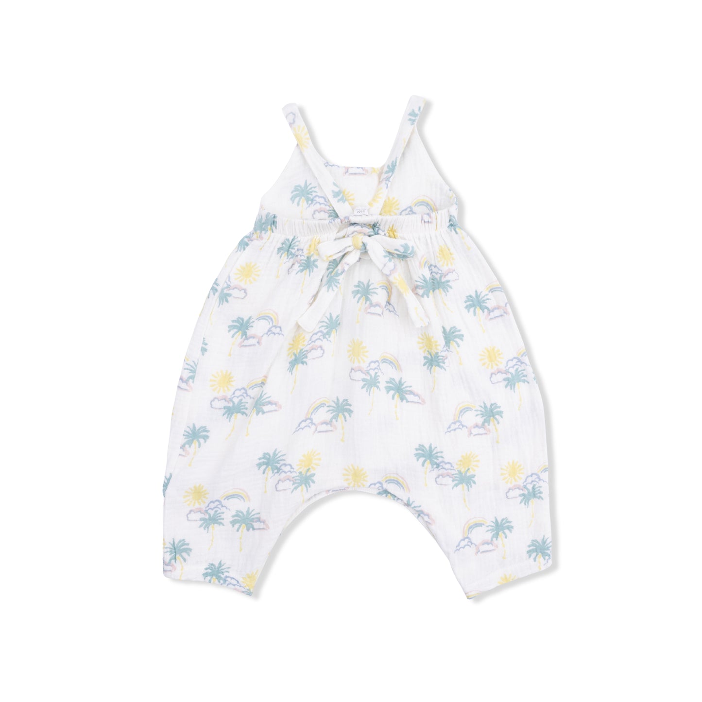 Palm Trees and Rainbows - Tie Back Romper-Angel Dear