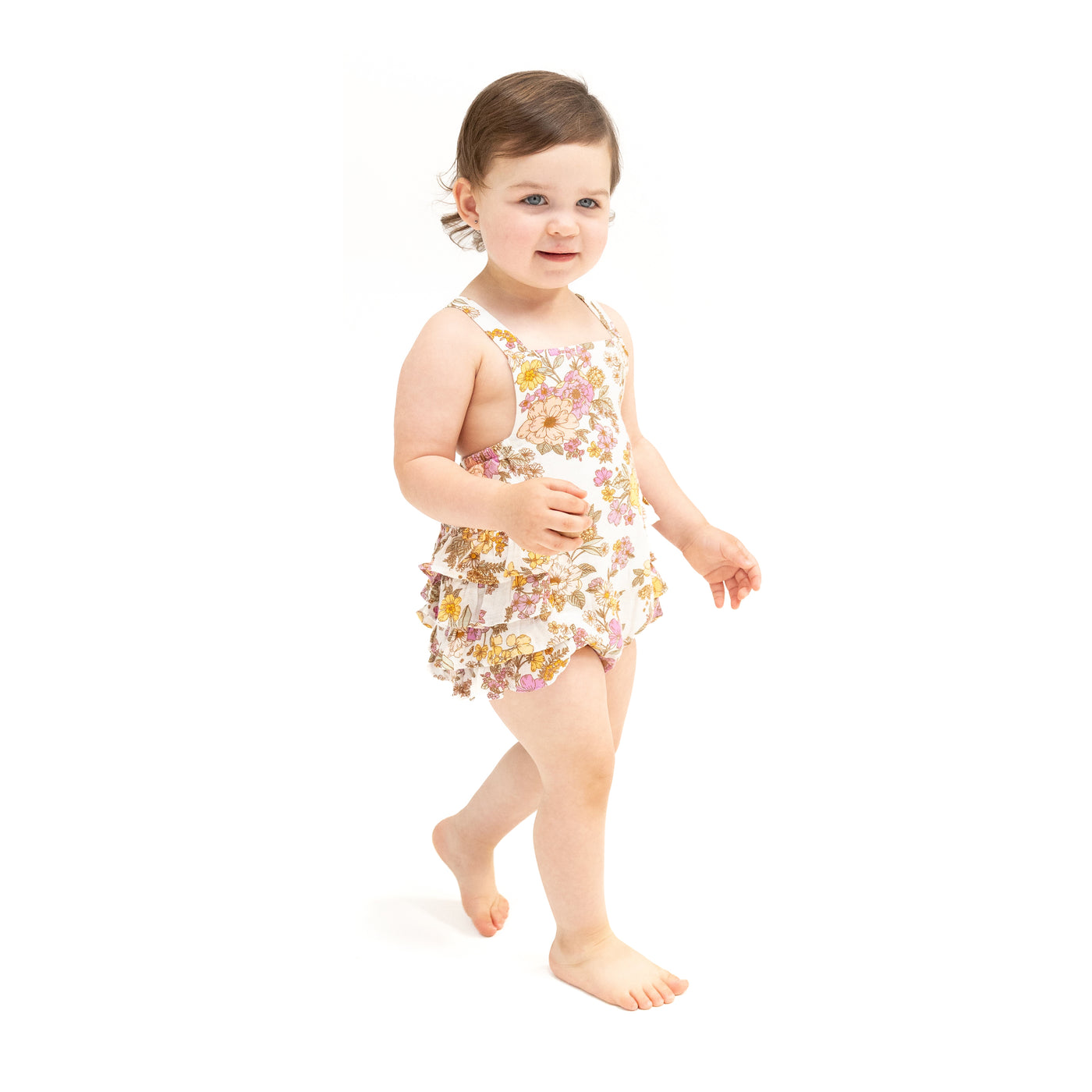 Ruffle Sunsuit - Anna May Floral