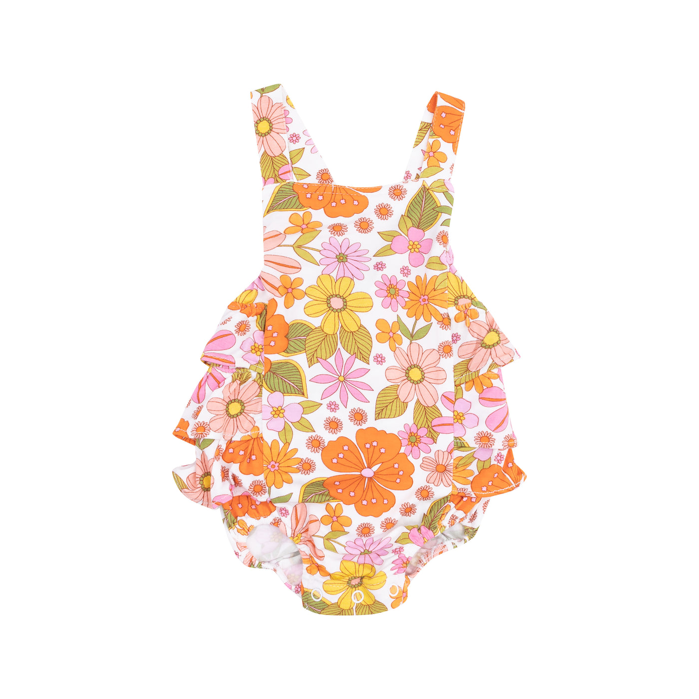 Ruffle Sunsuit - Boho Beachy Floral