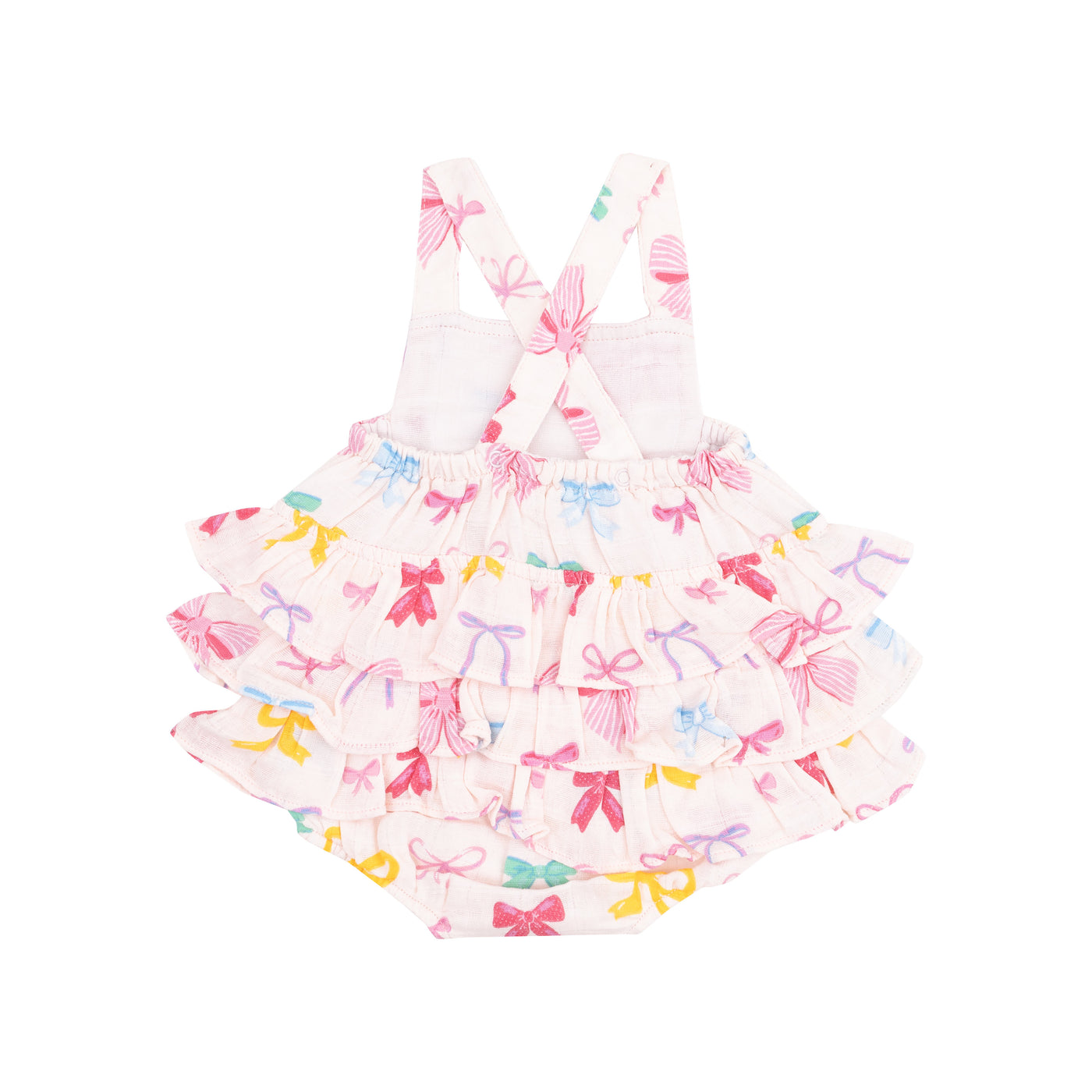 Ruffle Sunsuit - Colorful Bows