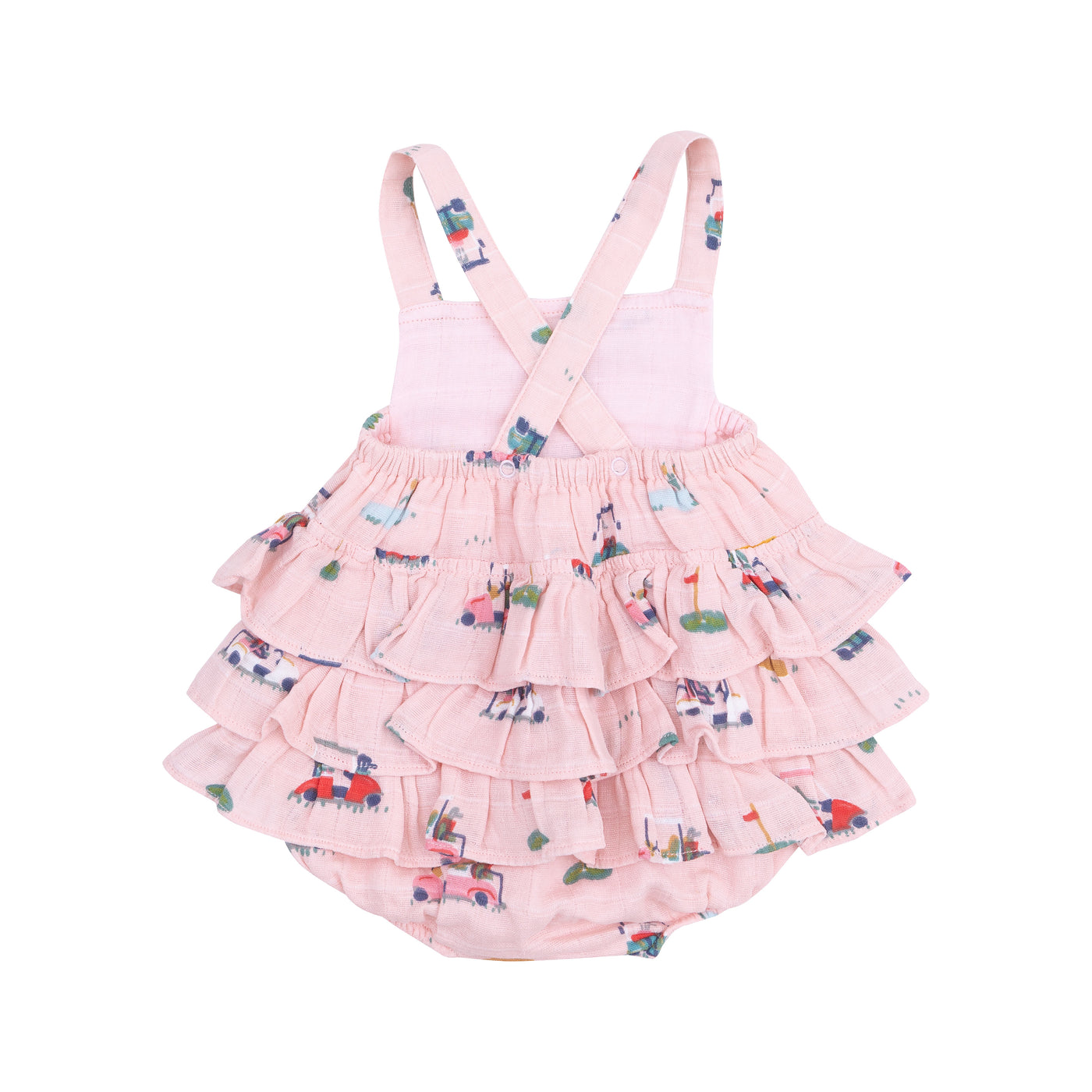 Ruffle Sunsuit - Golf Cart Cuties Pink