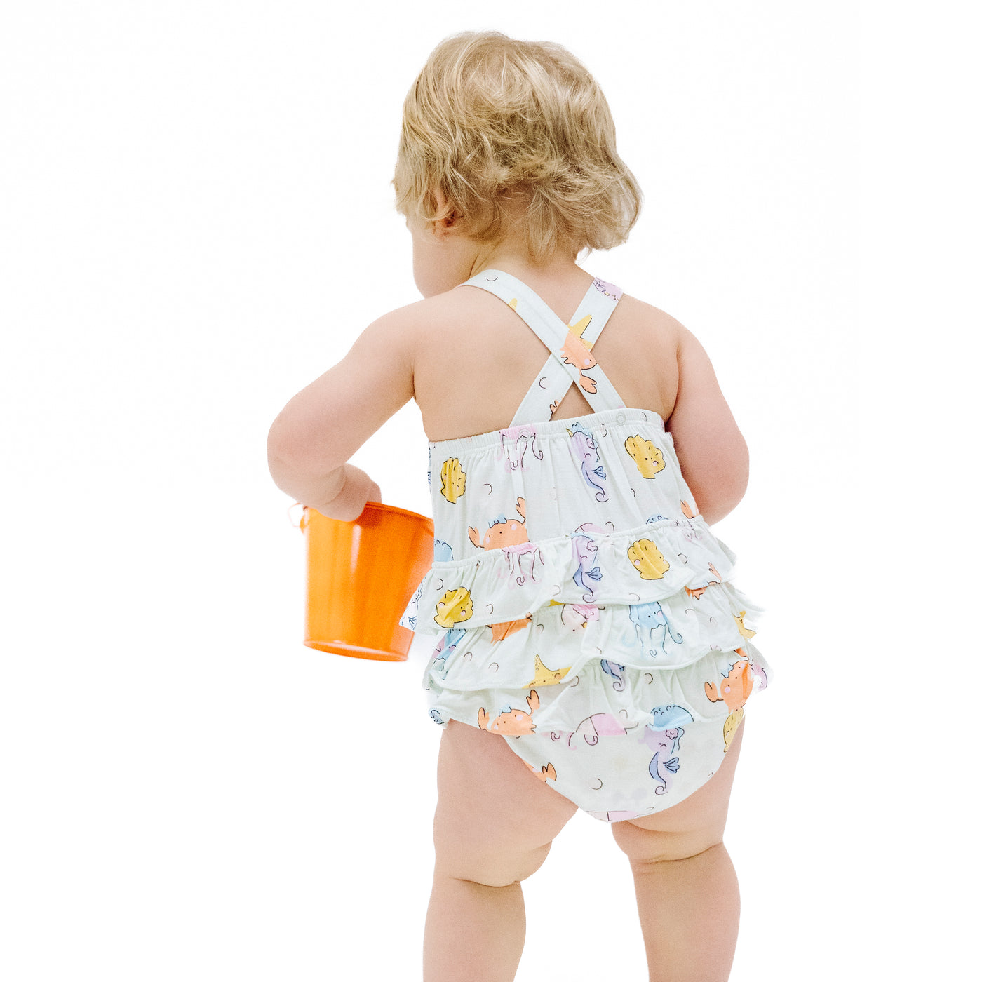 Ruffle Sunsuit - Cute Sea Creatures