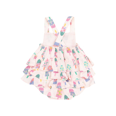 Ruffle Sunsuit - Floral Popsicles