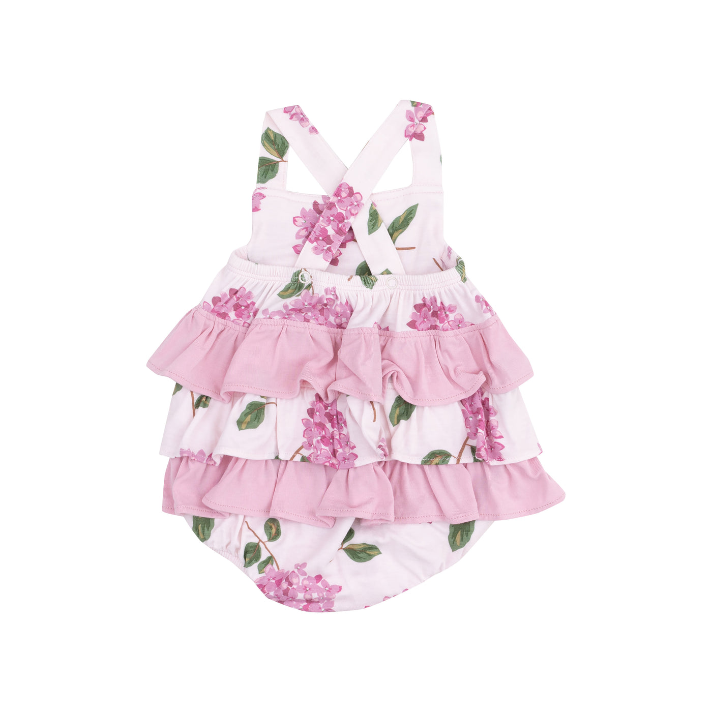 Ruffle Sunsuit - Hydrangeas