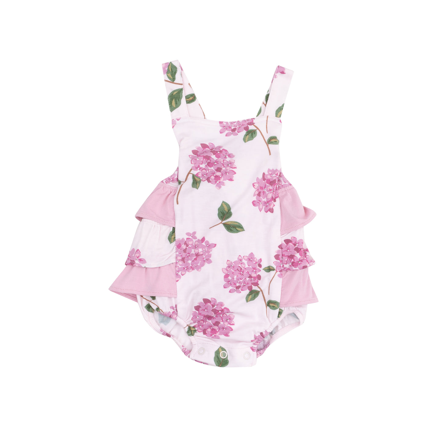 Ruffle Sunsuit - Hydrangeas