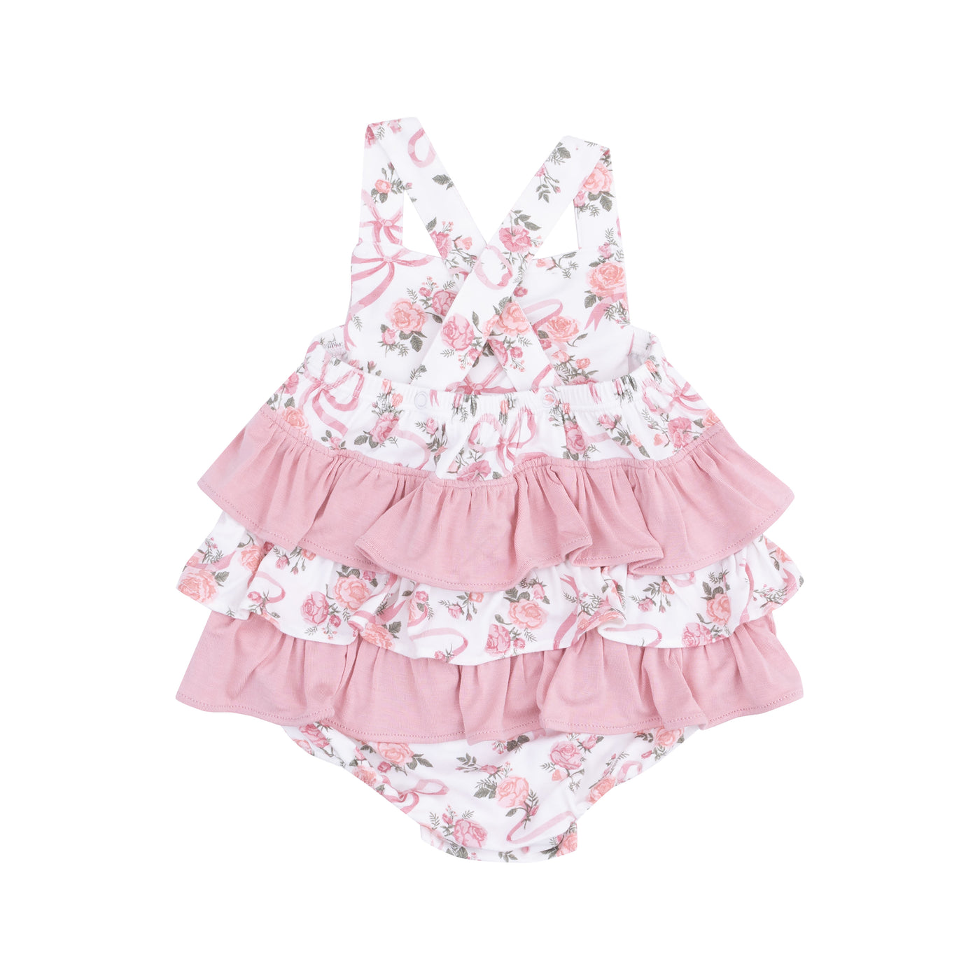 Ruffle Sunsuit - Ribbons and Flowers