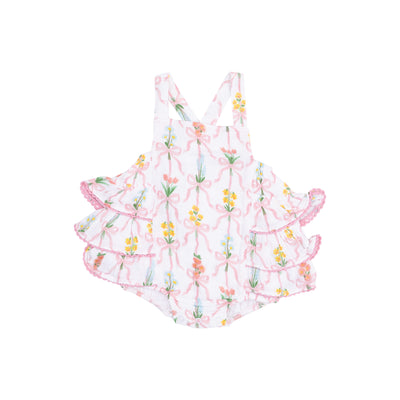 Ruffle Sunsuit - Ribbon Bouquets