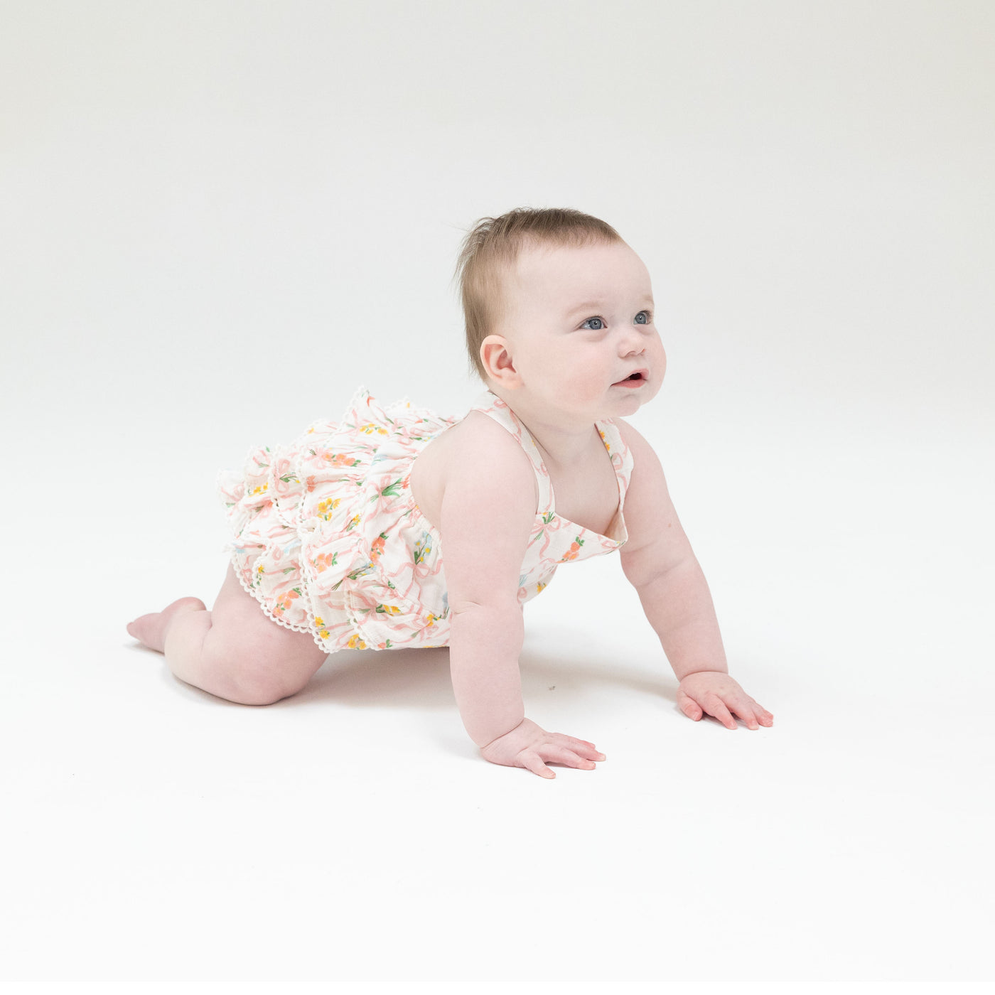 Ruffle Sunsuit - Ribbon Bouquets