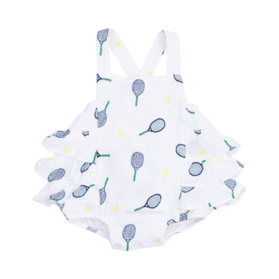 Ruffle Sunsuit - Tennis