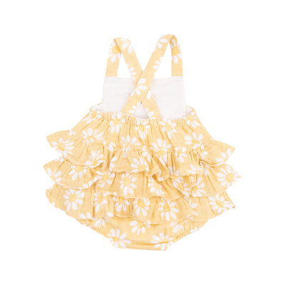 Ruffle Sunsuit - Yellow Mod Daisy