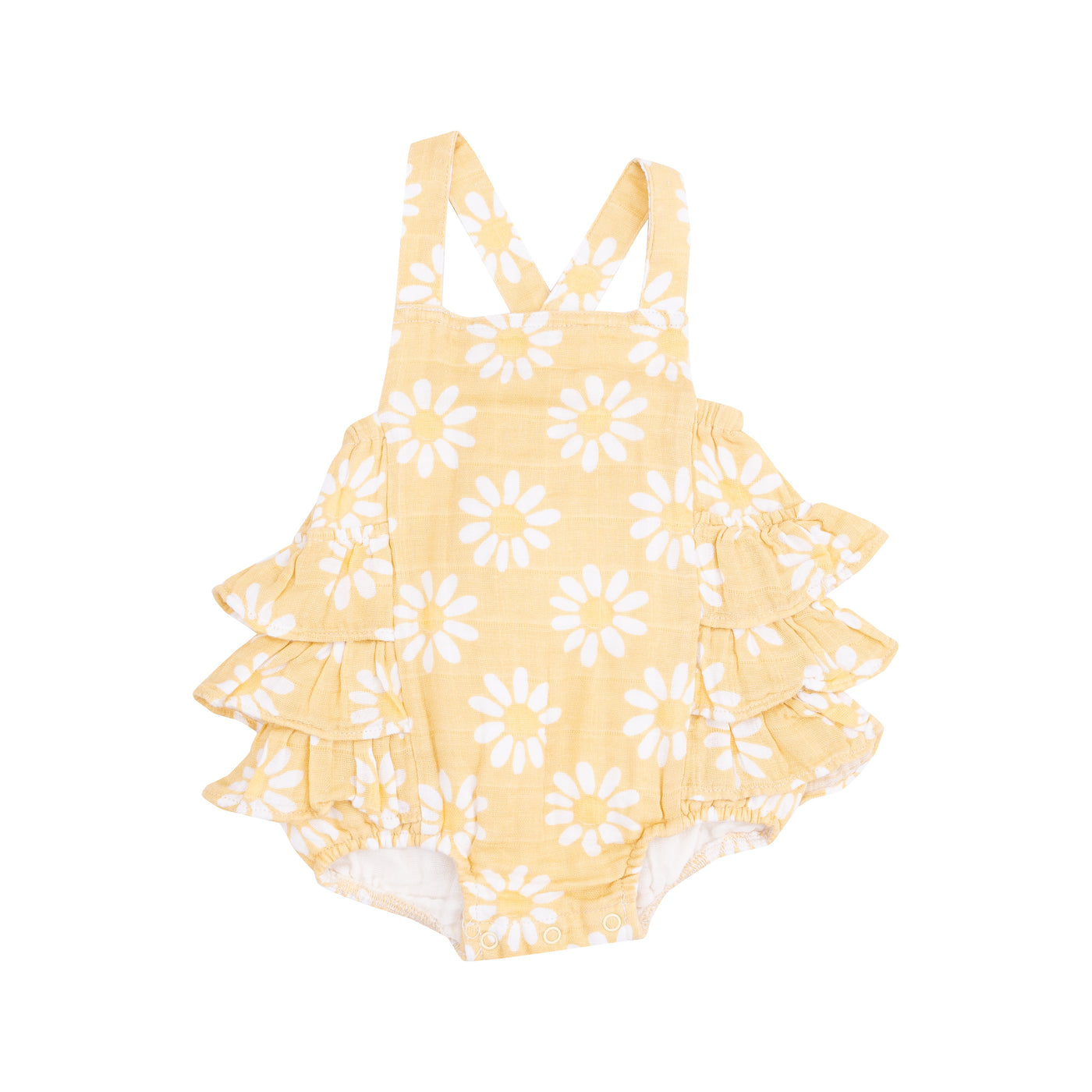 Ruffle Sunsuit - Yellow Mod Daisy