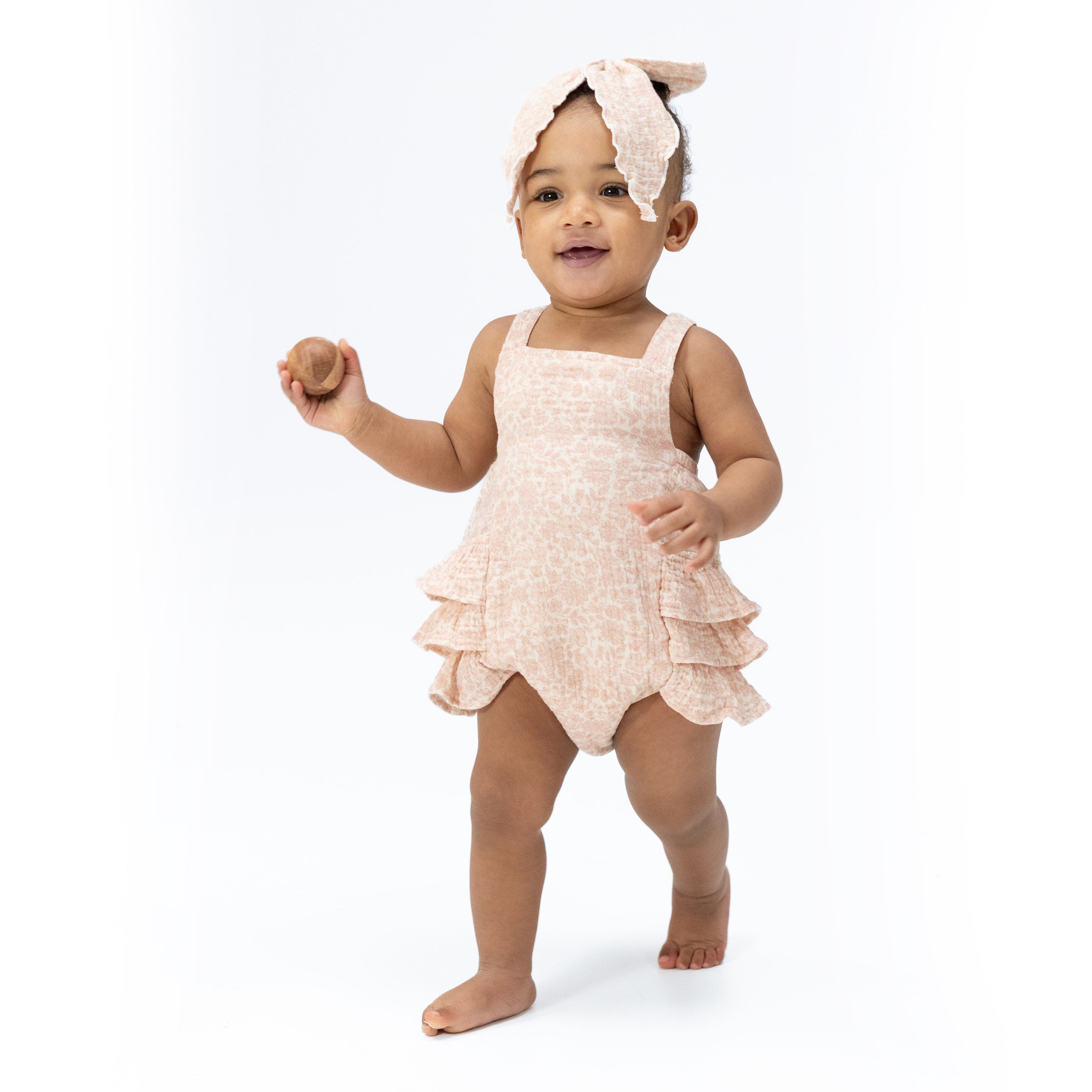 Harper Floral - Ruffle Sunsuit-Angel Dear