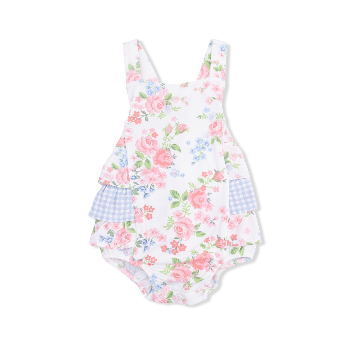 Cute Little Roses - Ruffle Sunsuit-Angel Dear