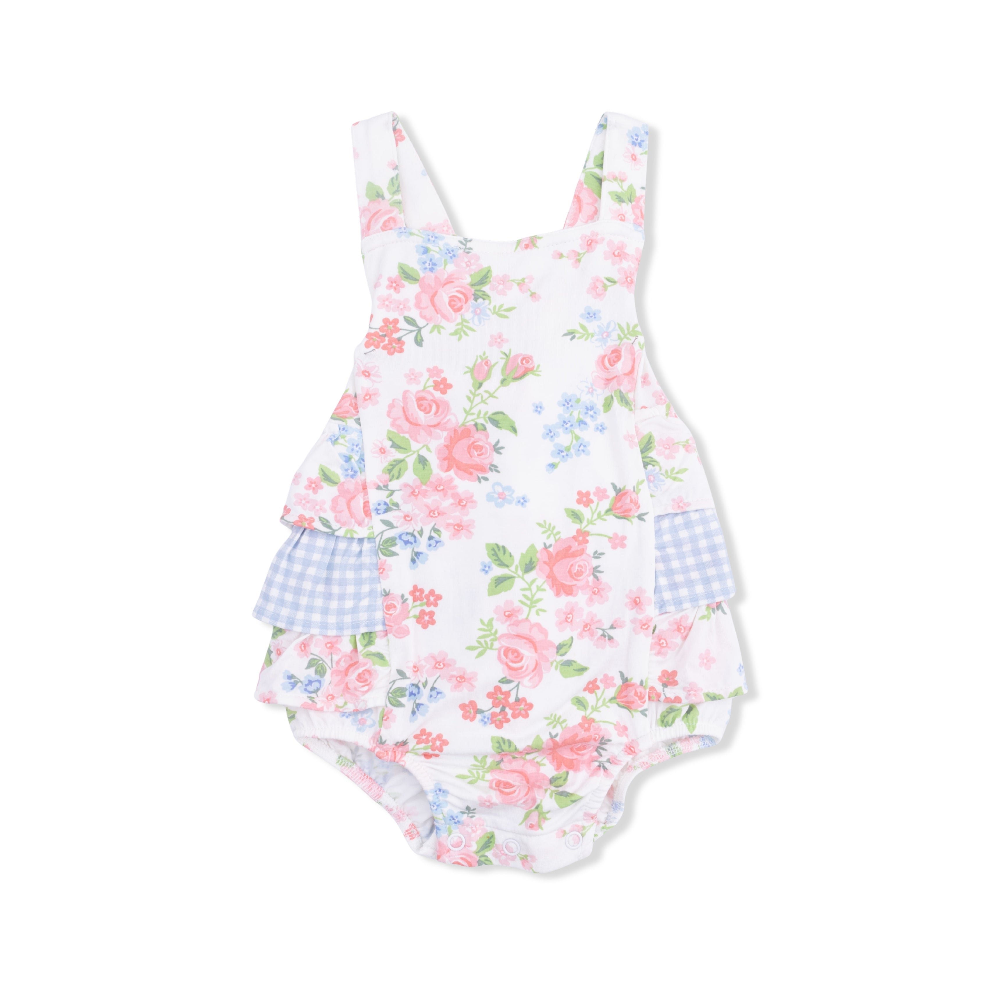 Cute Little Roses - Ruffle Sunsuit-Angel Dear