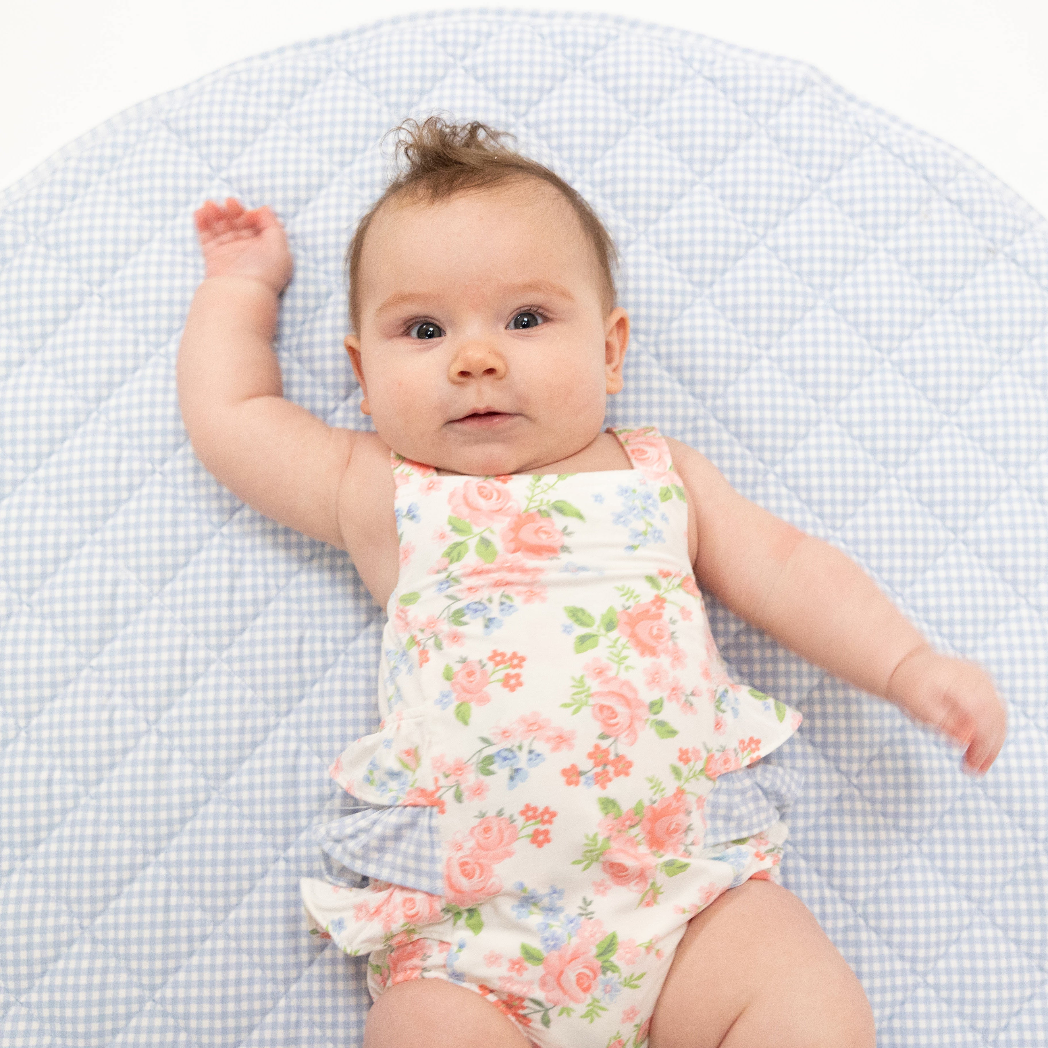Cute Little Roses - Ruffle Sunsuit-Angel Dear