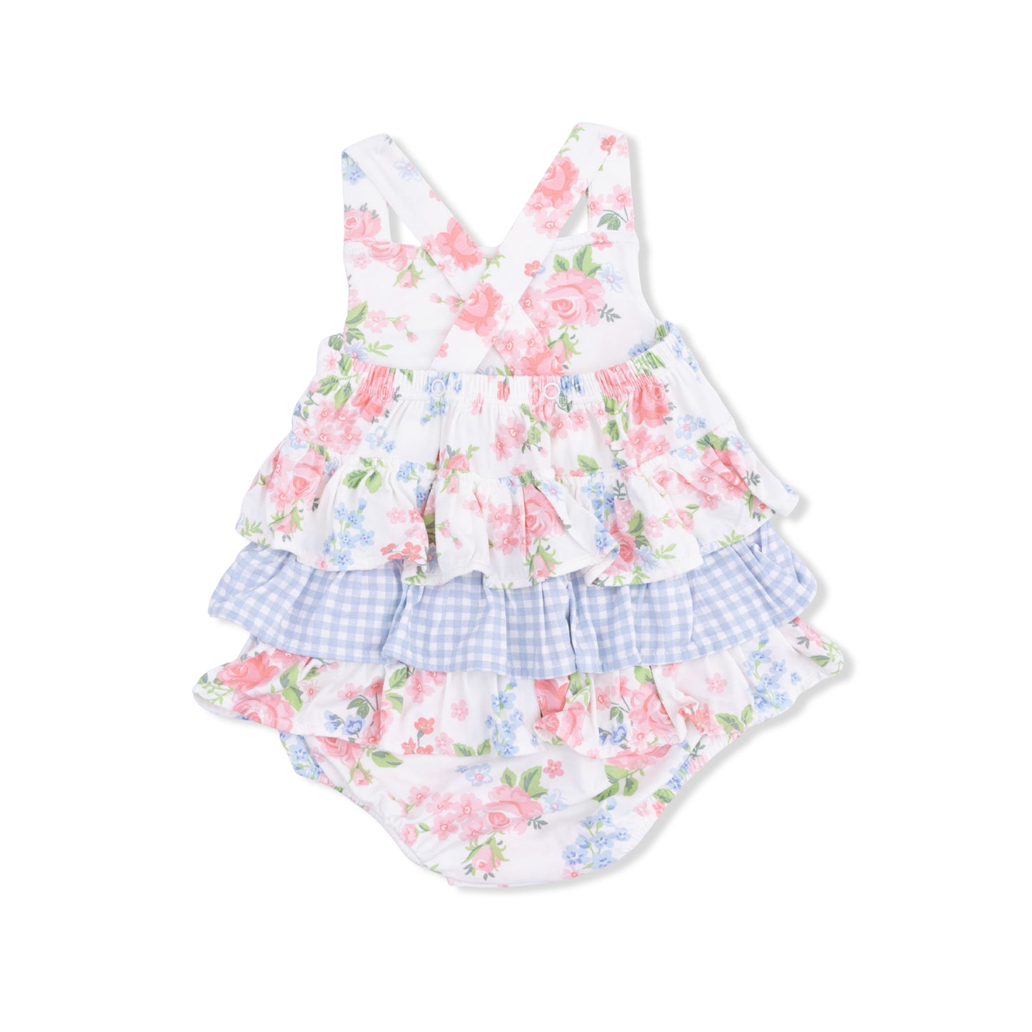 Cute Little Roses - Ruffle Sunsuit-Angel Dear