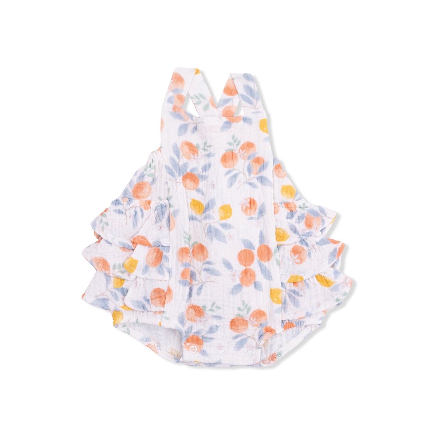 Citrus Floral  - Ruffle Sunsuit-Angel Dear