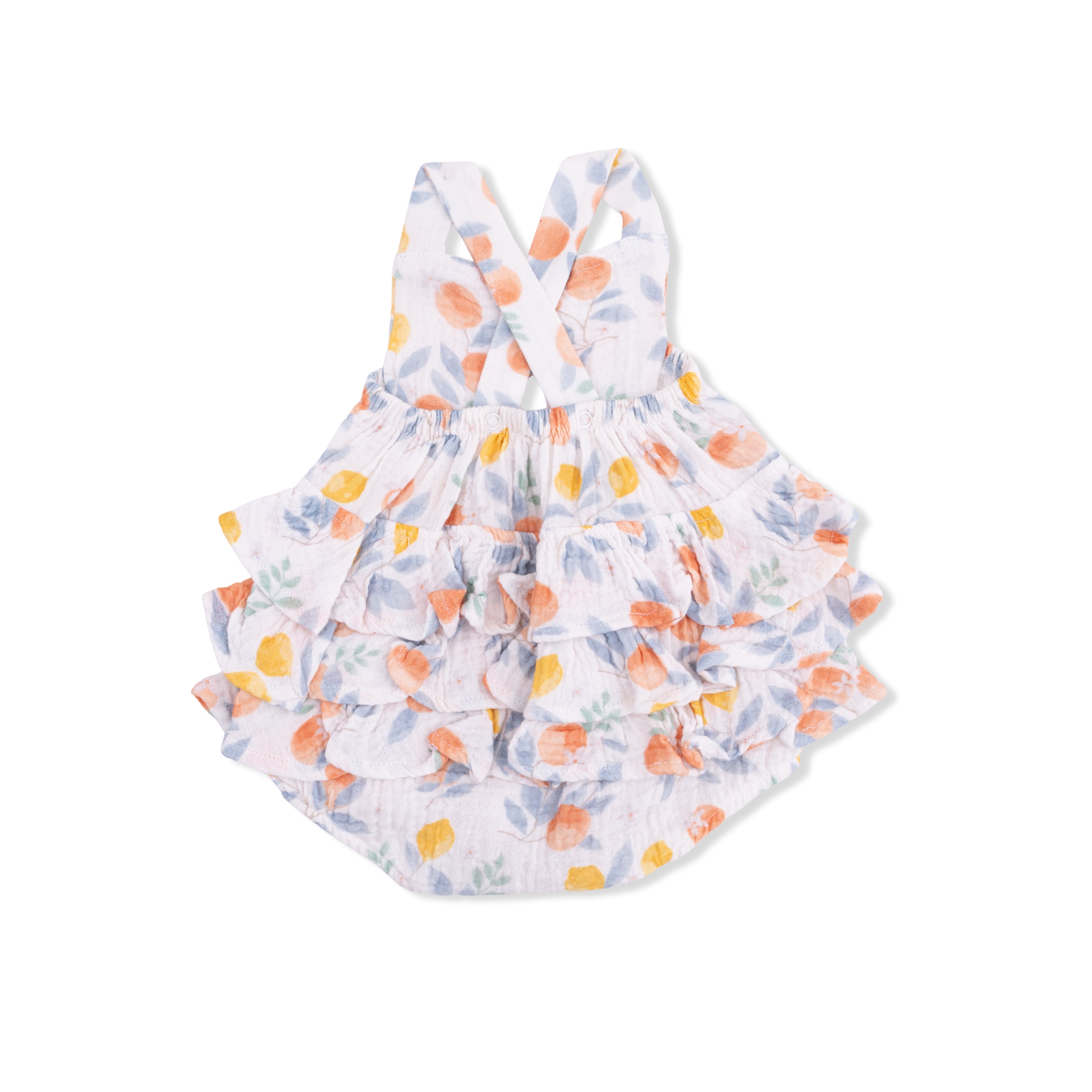 Citrus Floral  - Ruffle Sunsuit-Angel Dear