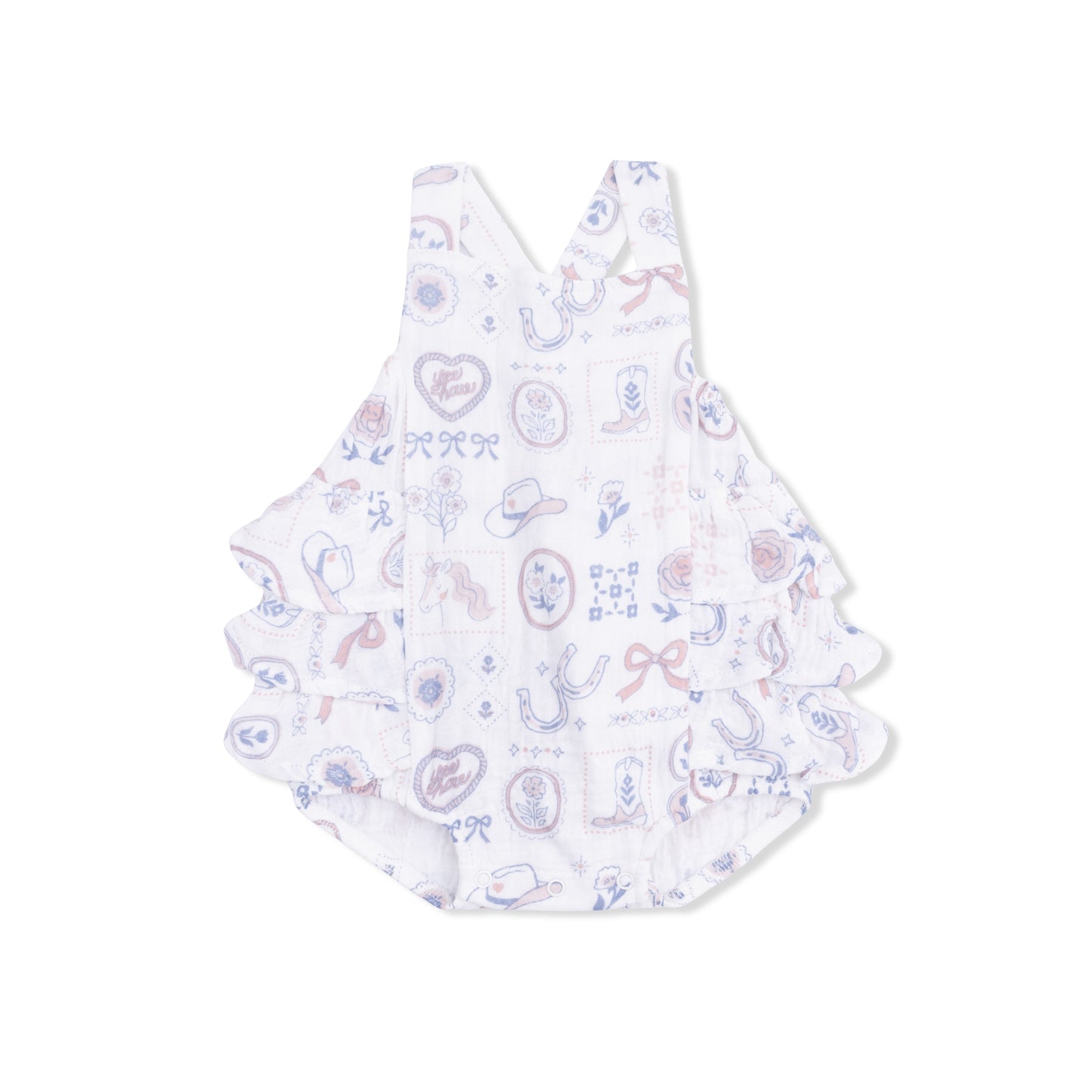 Country Western Heirlooms - Ruffle Sunsuit-Angel Dear