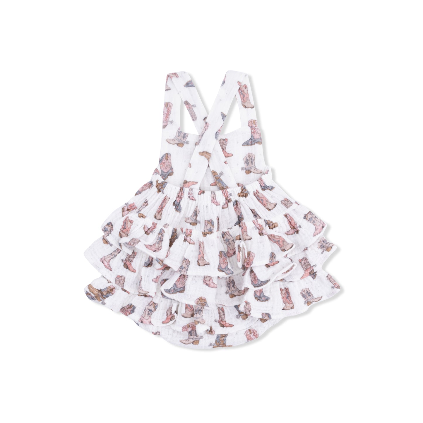 Cowgirl Boots - Ruffle Sunsuit-Angel Dear