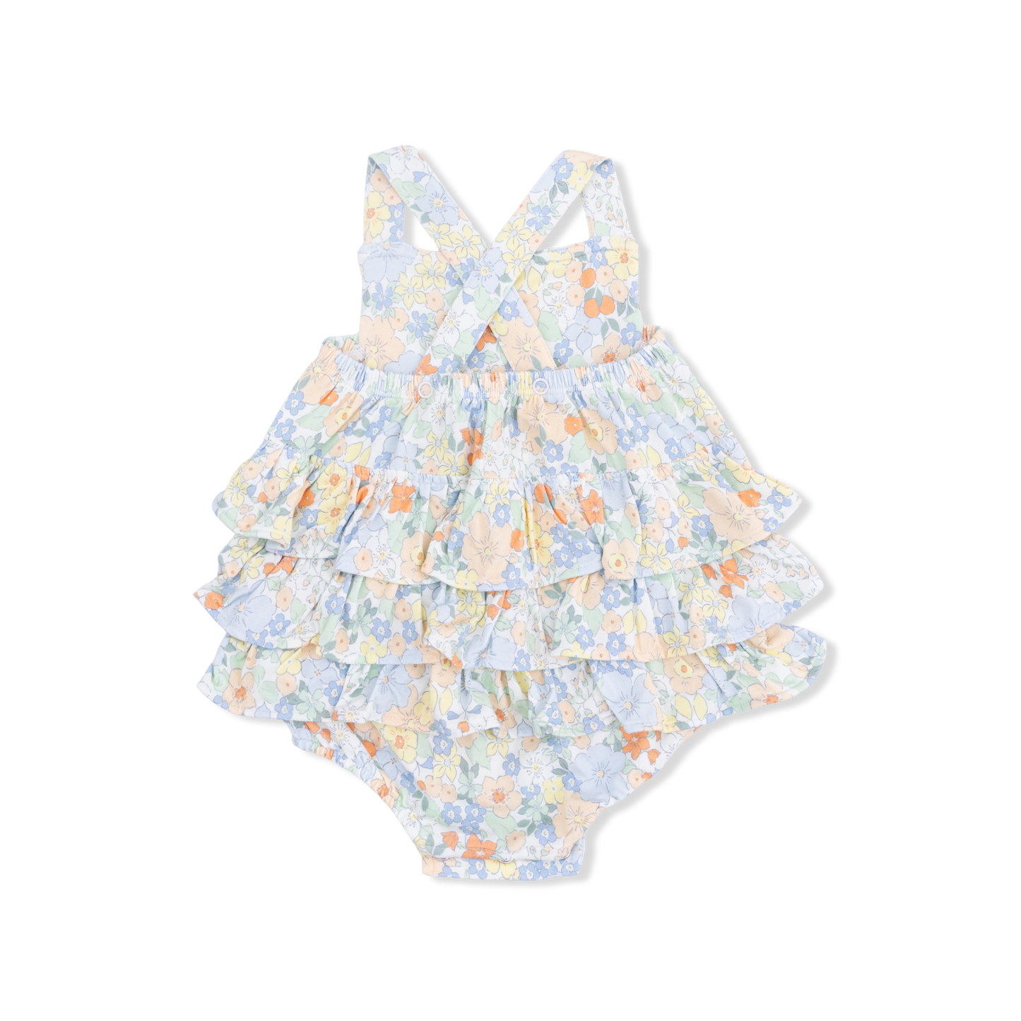 Georgia Floral - Ruffle Sunsuit-Angel Dear