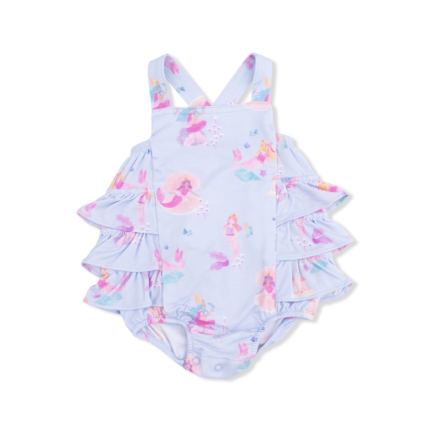 Mermaid Princesses - Ruffle Sunsuit-Angel Dear