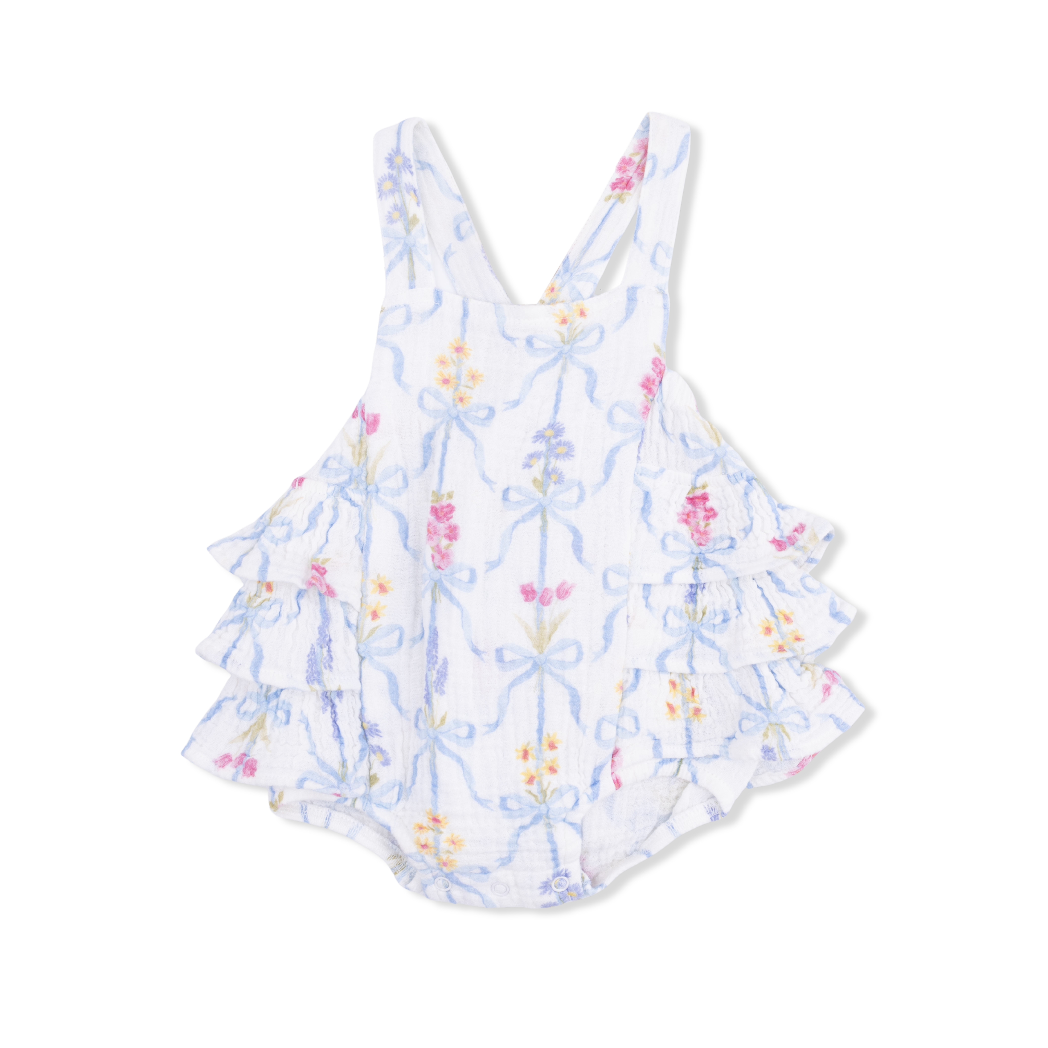 Ribbon Bouquets - Ruffle Sunsuit-Angel Dear