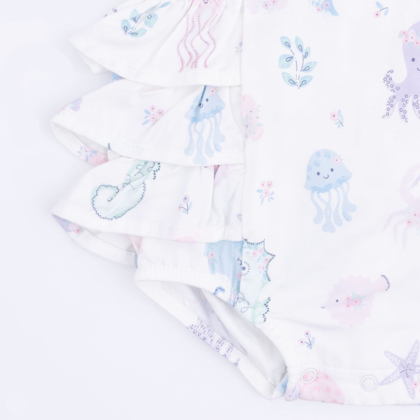 Floral Sea Creatures - Ruffle Sunsuit