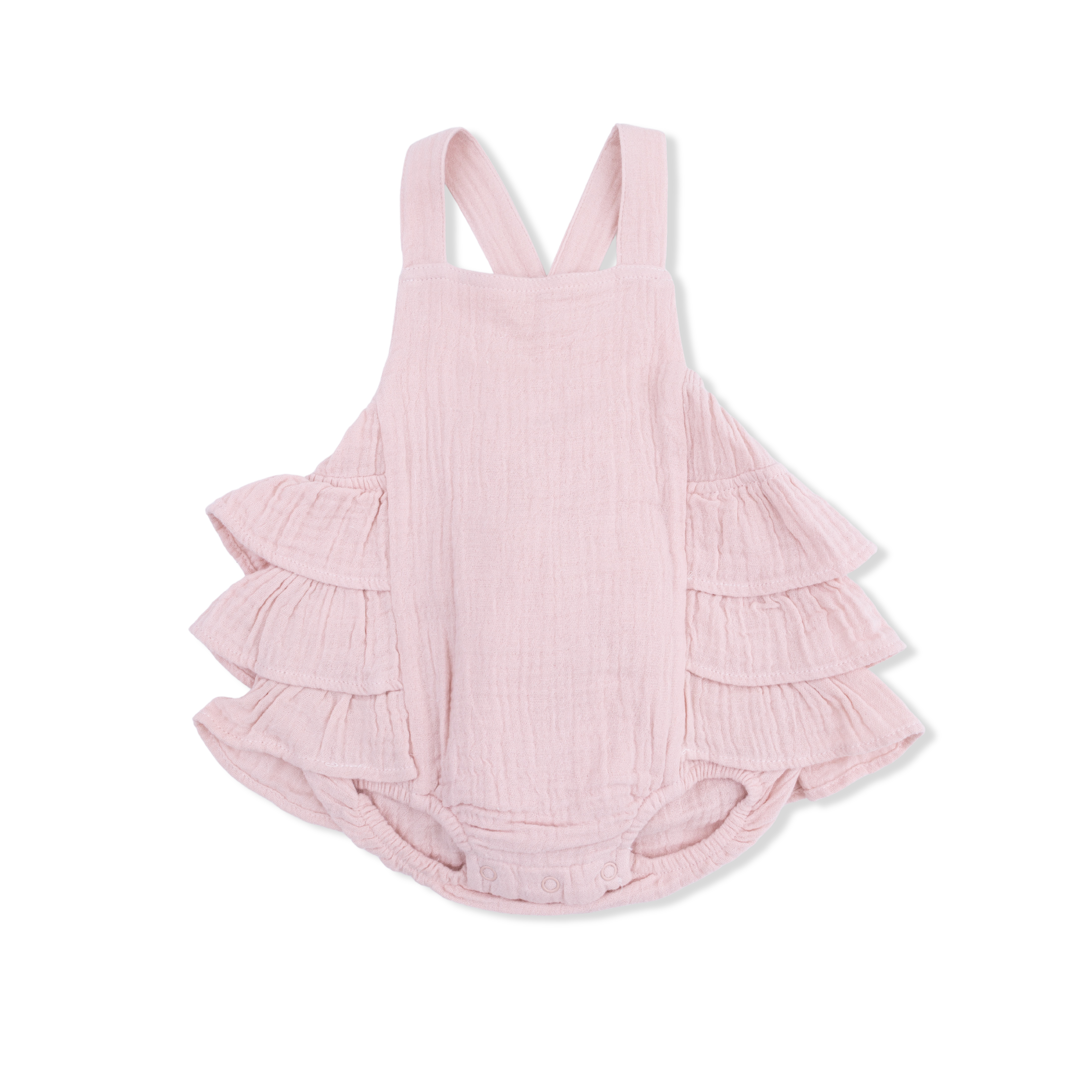 Solid Muslin Lotus - Ruffle Sunsuit-Angel Dear