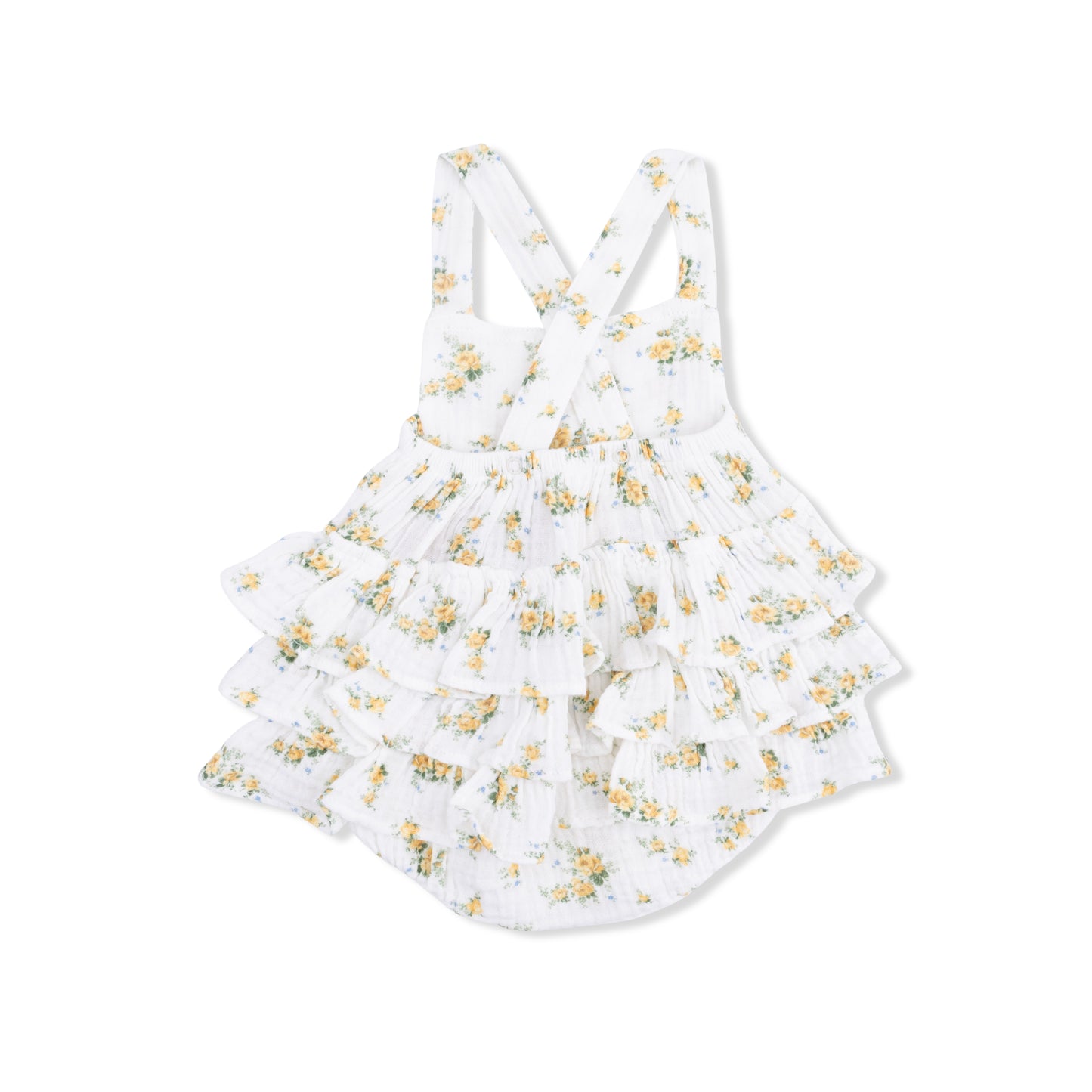 Sunshine Roses - Ruffle Sunsuit-Angel Dear