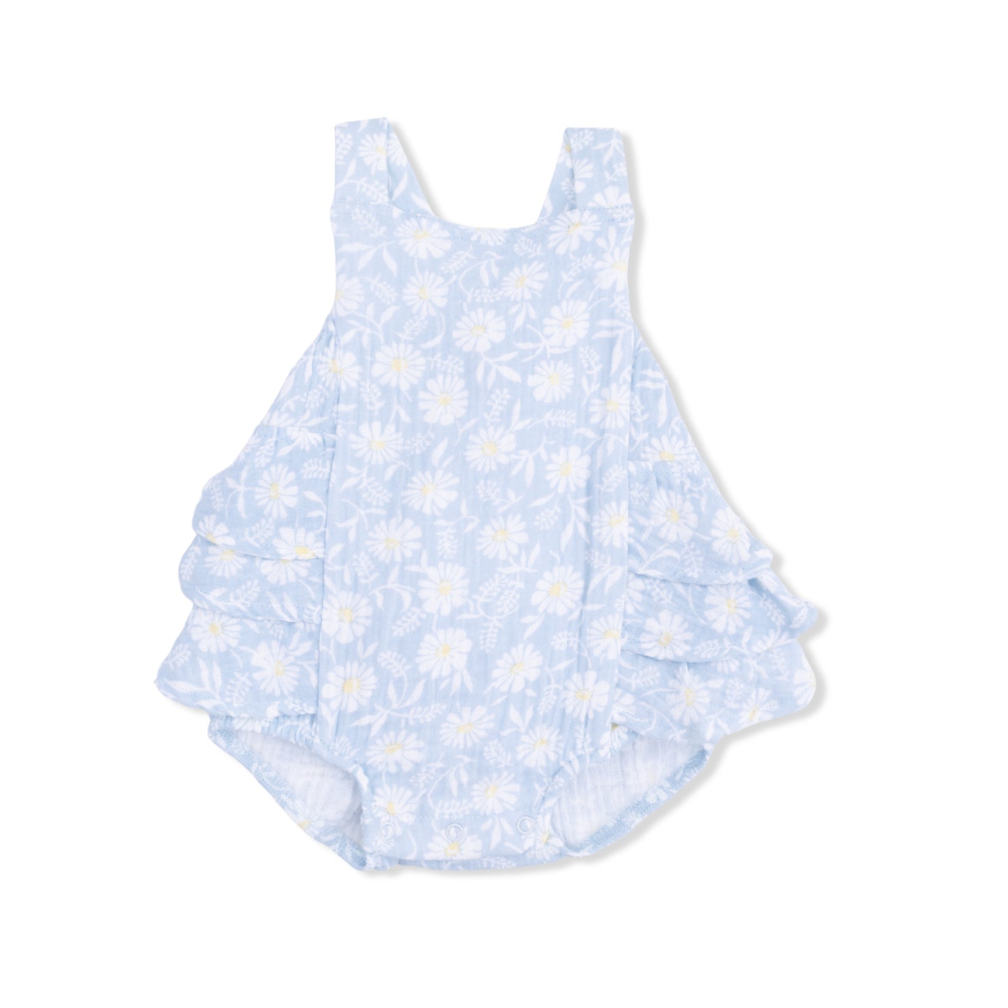 Western Daisies - Ruffle Sunsuit-Angel Dear