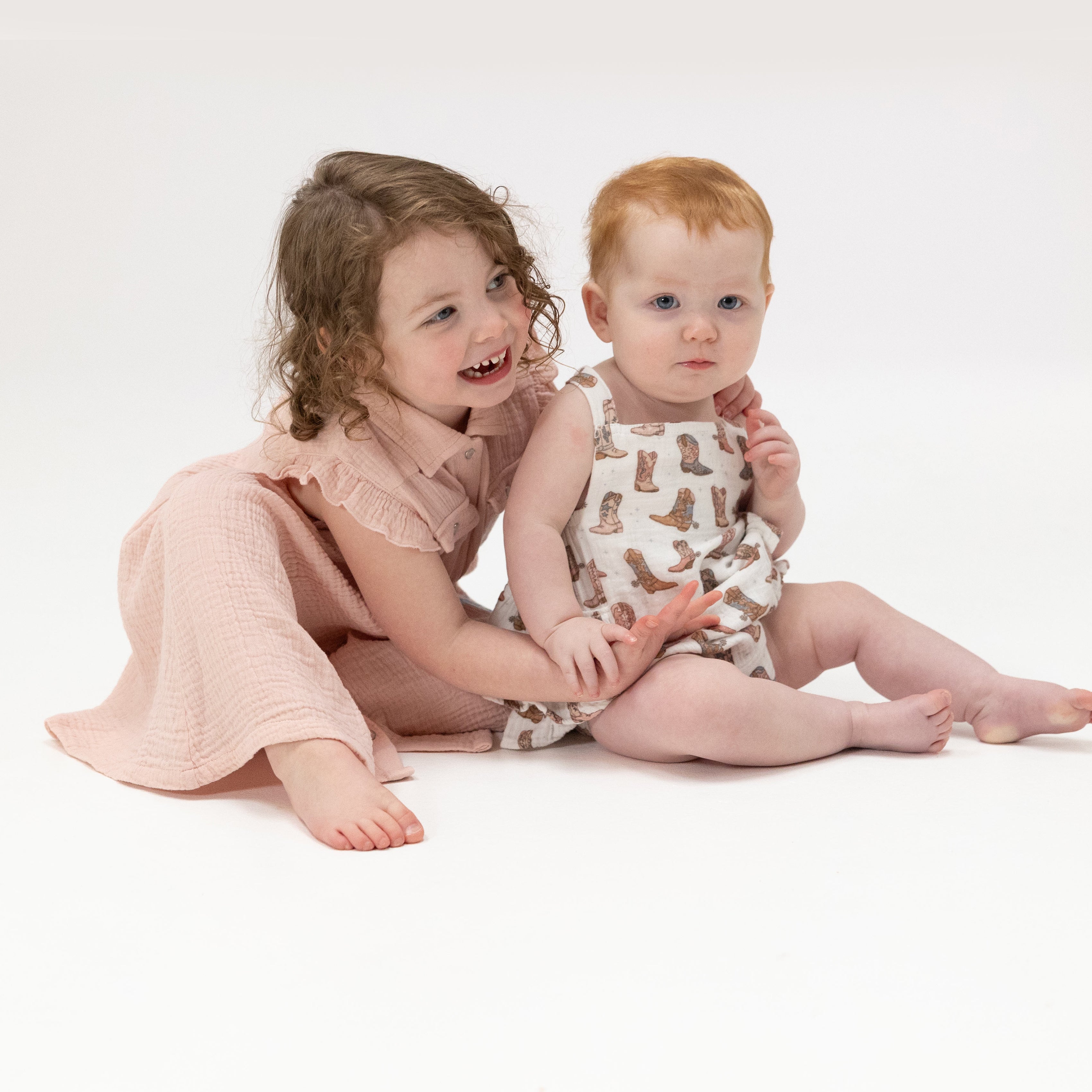 Cowgirl Boots - Ruffle Sunsuit-Angel Dear