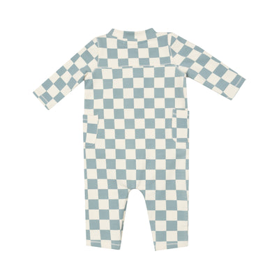 Uni Romper - Checkerboard Gray Mist-Angel Dear