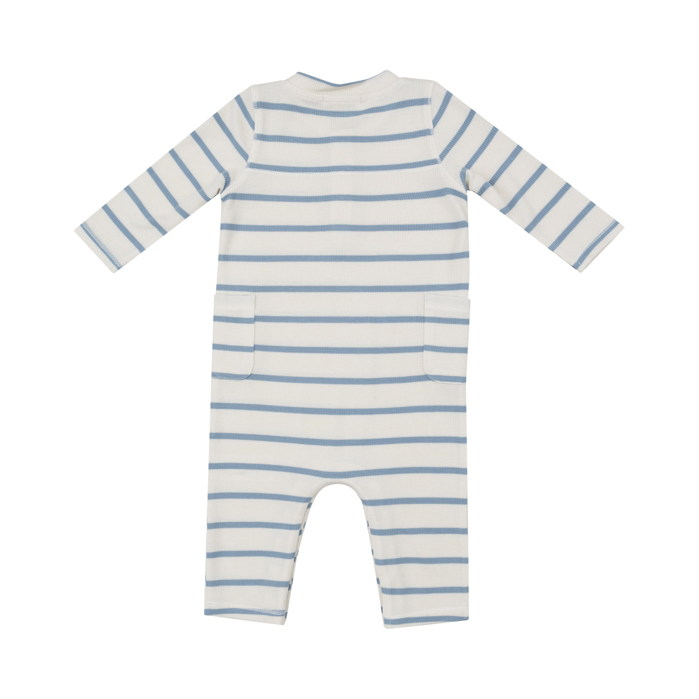 Uni Romper - Modal Rib Stripe - Glacier Lake-Angel Dear