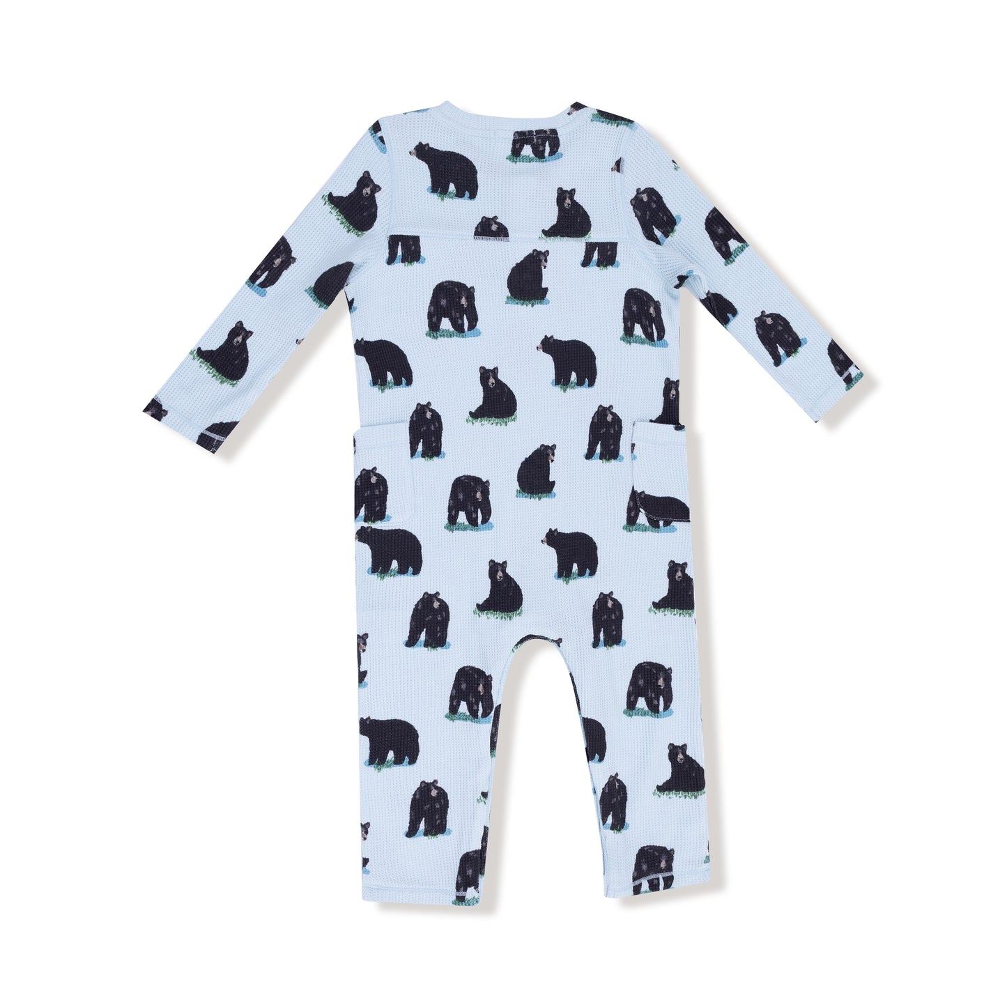 Uni Romper in our  Black Bears print from Angel Dear