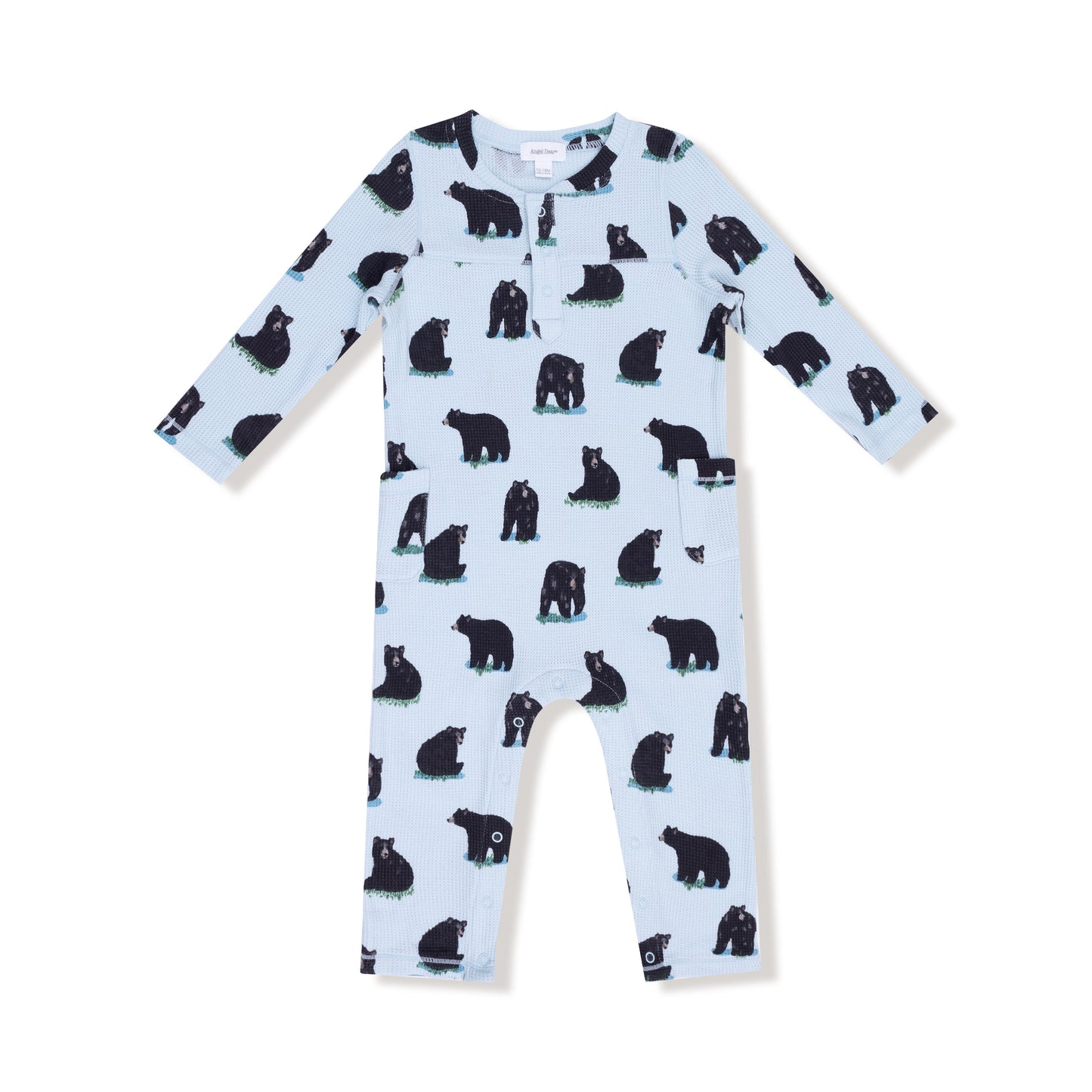 Uni Romper in our  Black Bears print from Angel Dear