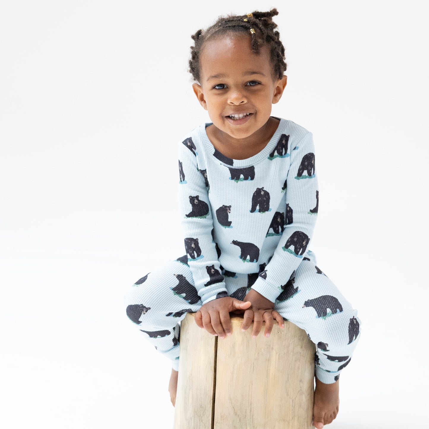 Long Sleeve Loungewear Set in our  Black Bears print from Angel Dear