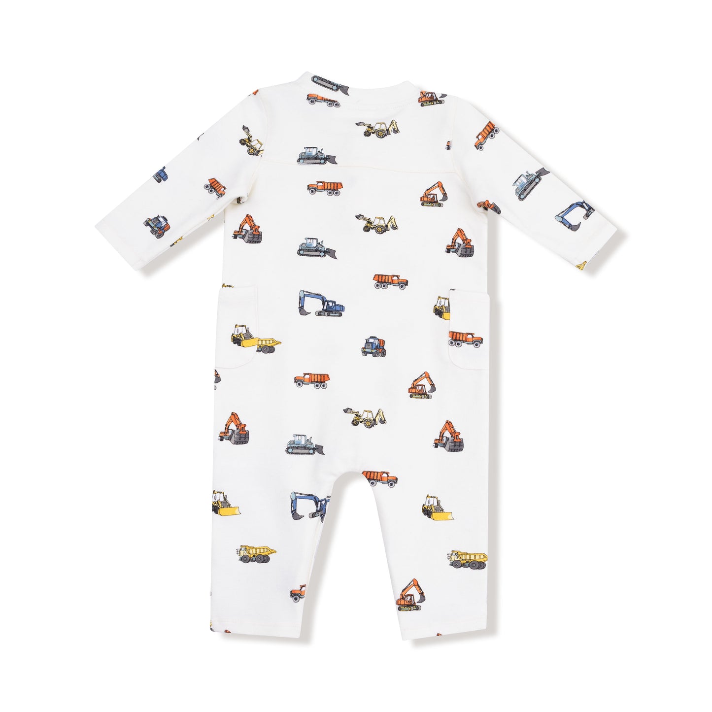 Uni Romper in our  Construction Vehicles print from Angel Dear