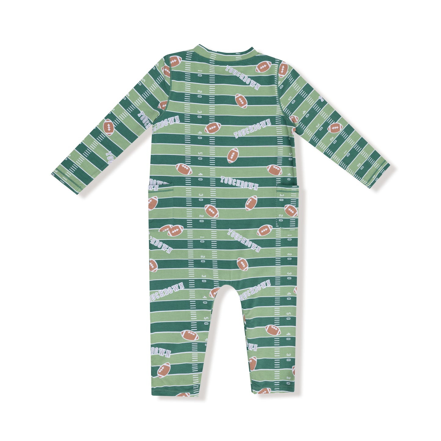 Uni Romper in our  Football Field - Glow in the Dark print from Angel Dear