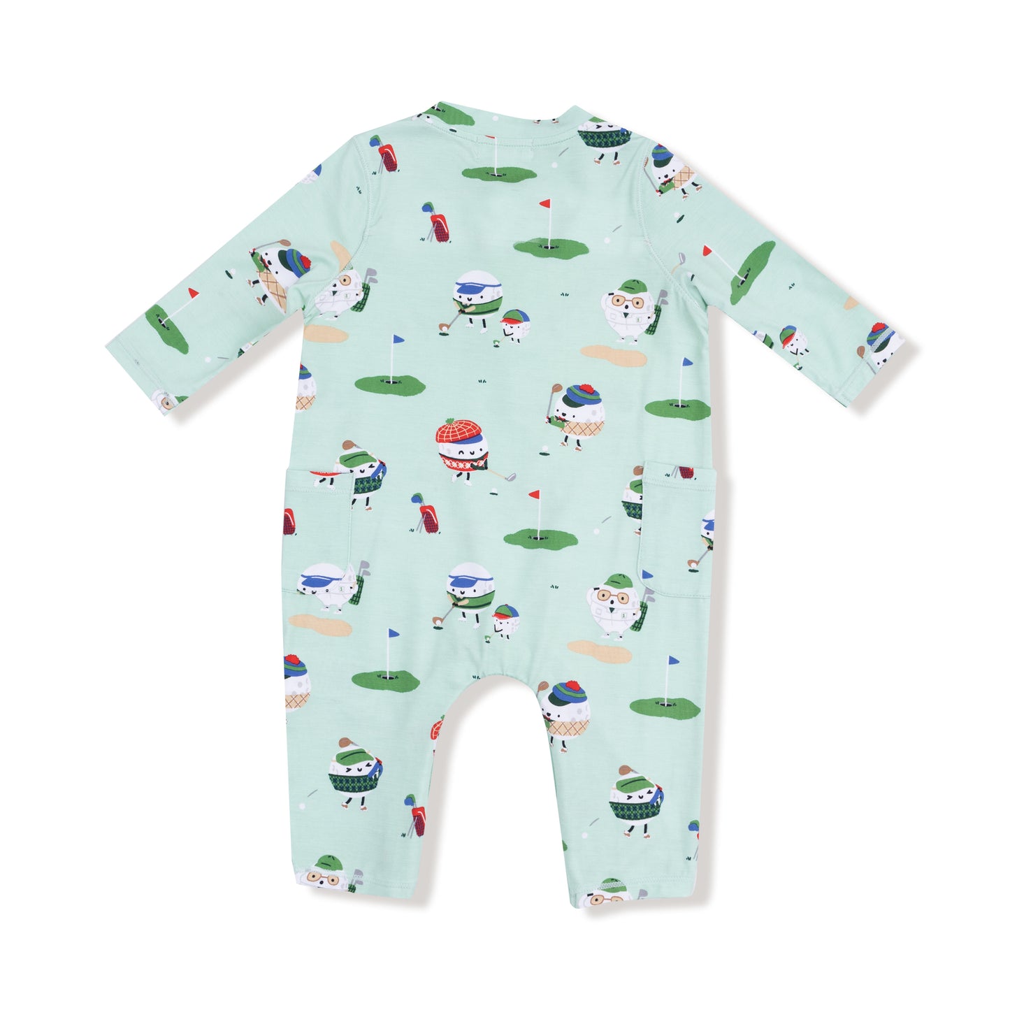Uni Romper in our  Golf Pros - Green print from Angel Dear