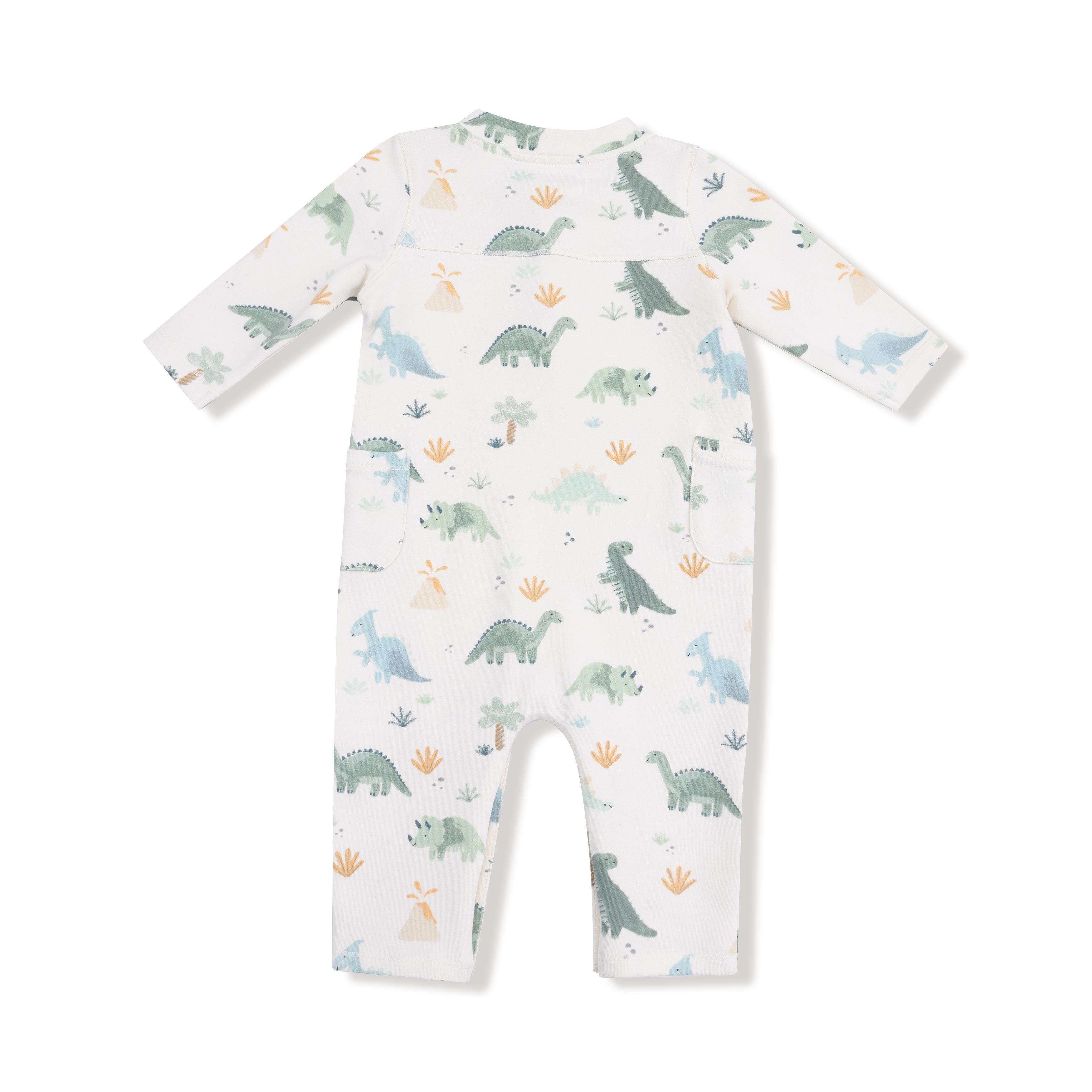 Uni Romper in our  Soft Dinos - Green print from Angel Dear