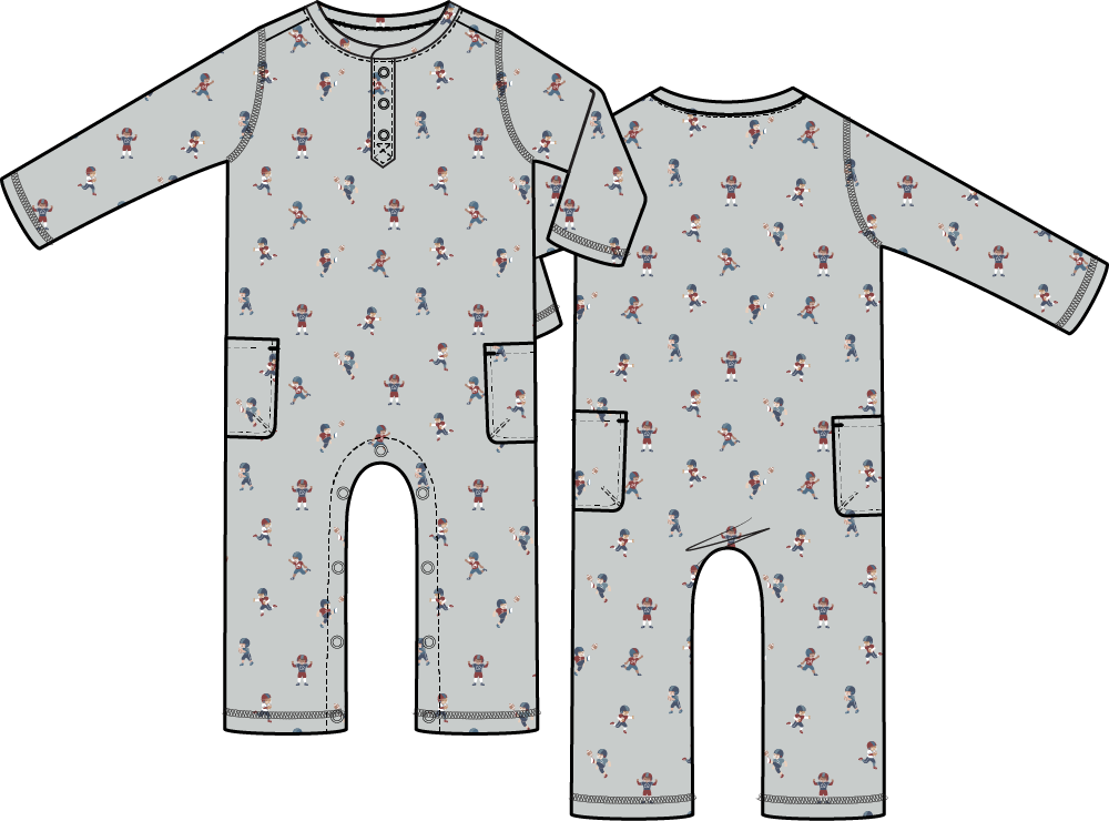 Tiny Footballers - Uni Romper