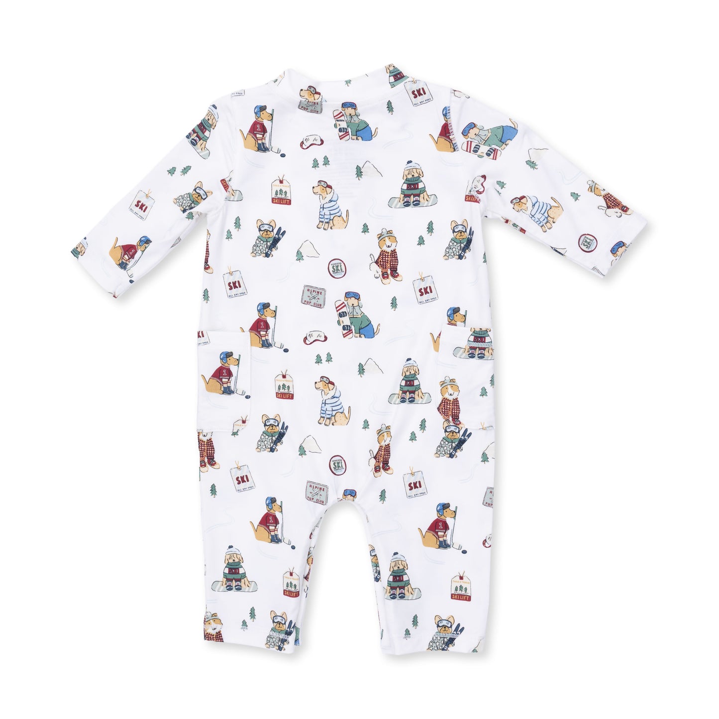 Winter Sports Dogs Green - Uni Romper
