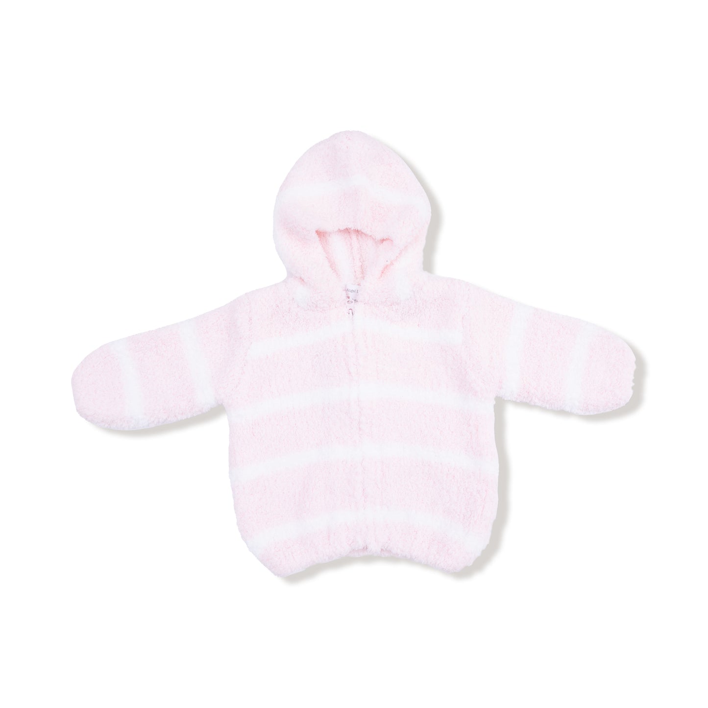Chenille Hoodie - Pretty Pink & Ivory Stripe-Angel Dear