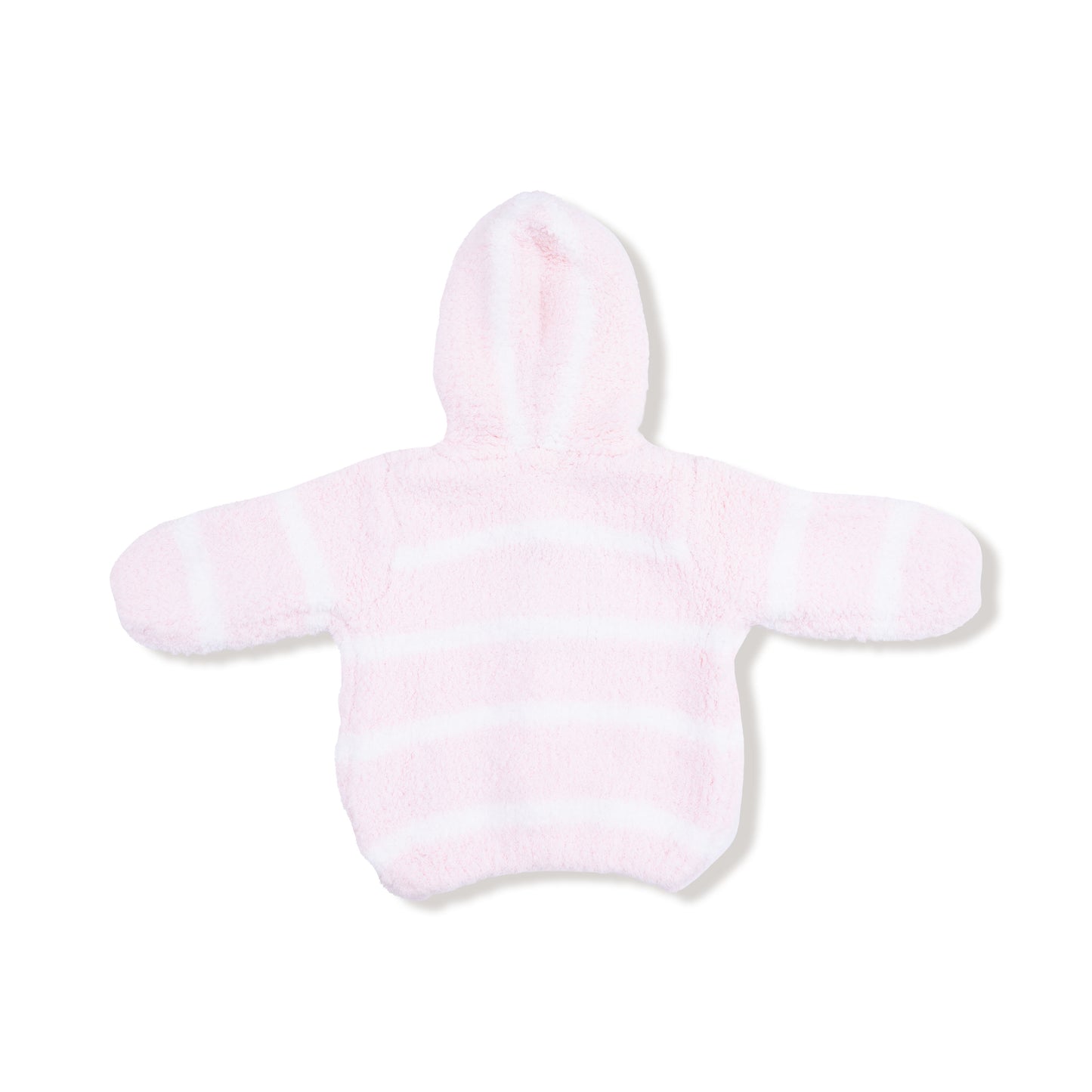 Chenille Hoodie - Pretty Pink & Ivory Stripe-Angel Dear