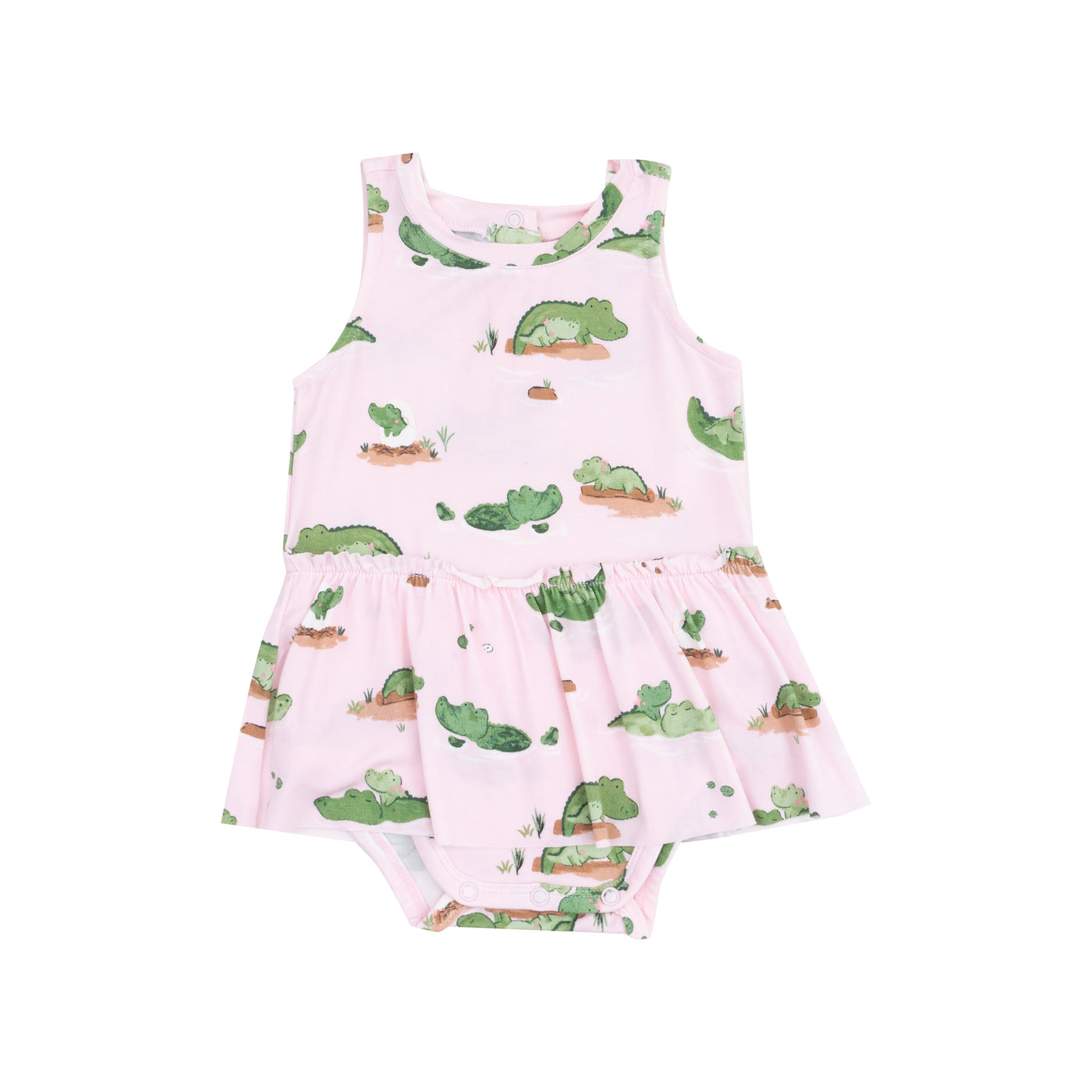 Bodysuit with Skirt - Alligator Pink