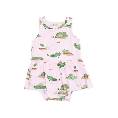 Bodysuit with Skirt - Alligator Pink